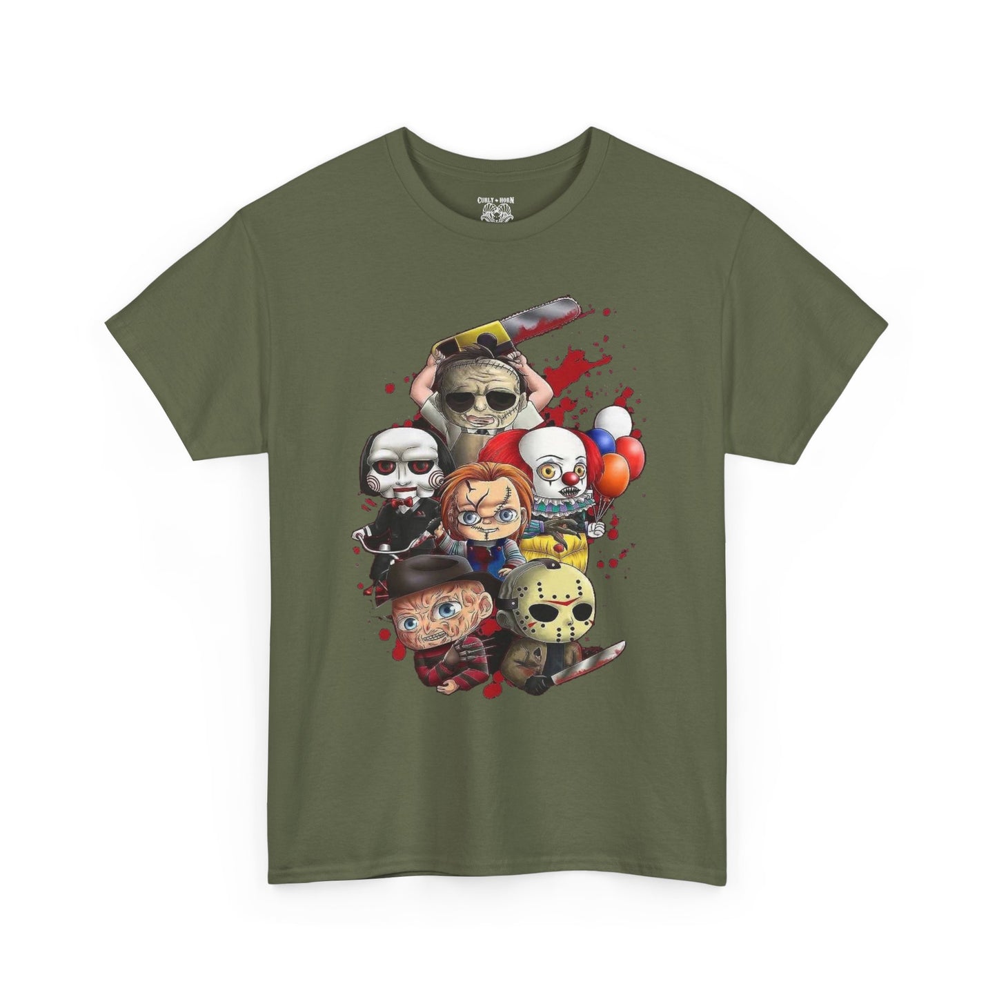 Horror Movie Character Tee, Cute and Creepy Design