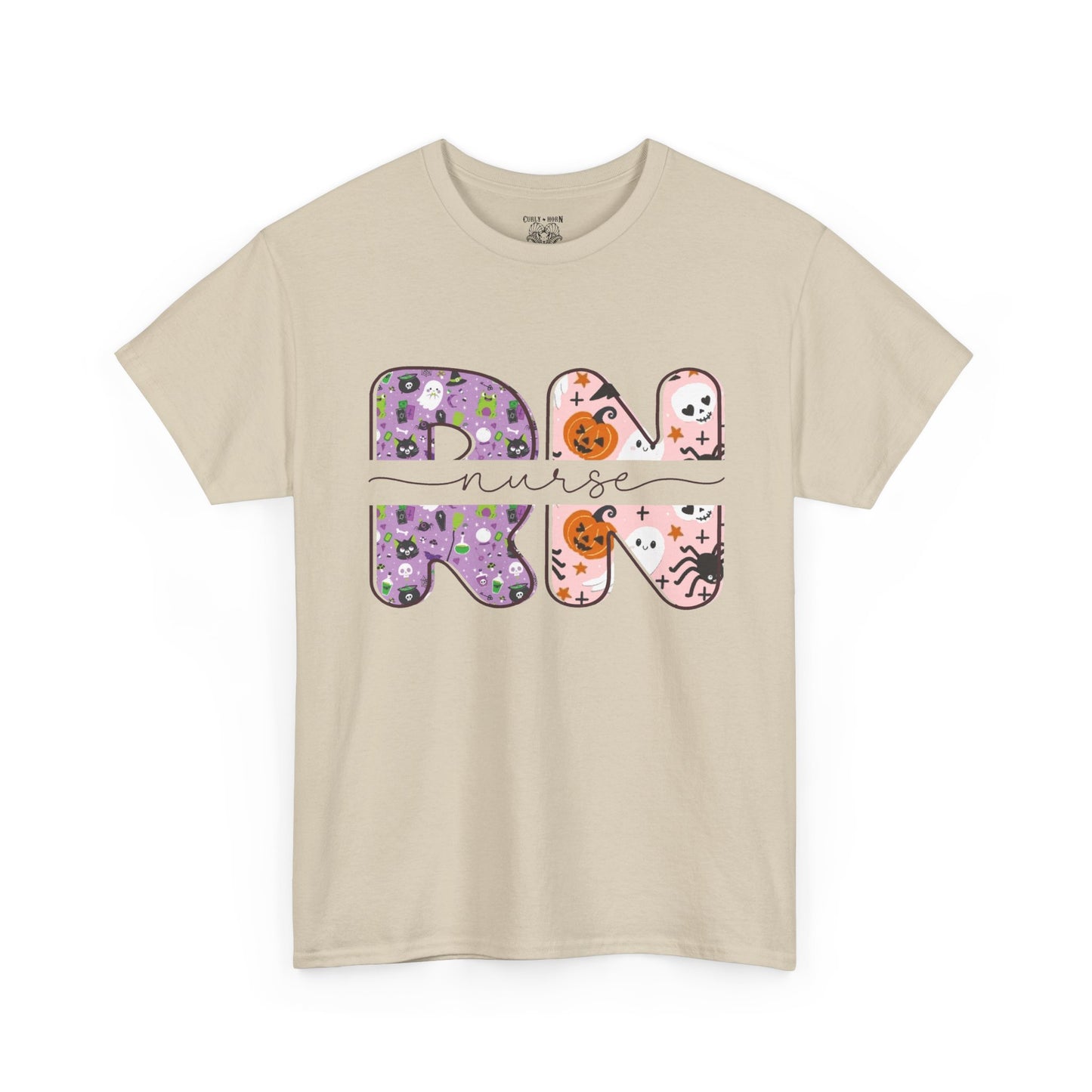 Playful RN Graphic Tee, Unisex Cotton Shirt, Fun Nurse Gift, Casual Wear, Nursing Student Apparel, Halloween Vibe