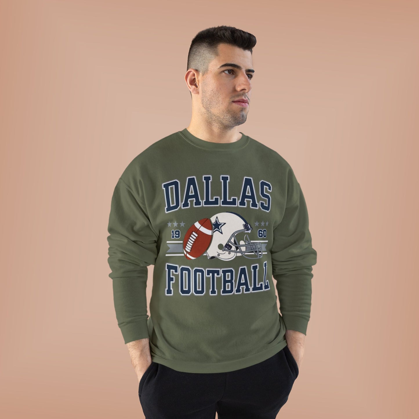 Dallas Football Unisex EcoSmart® Crewneck Sweatshirt, Perfect Gift for Sports Fans, Game Day Outfit, Christmas Gift, Fan Apparel