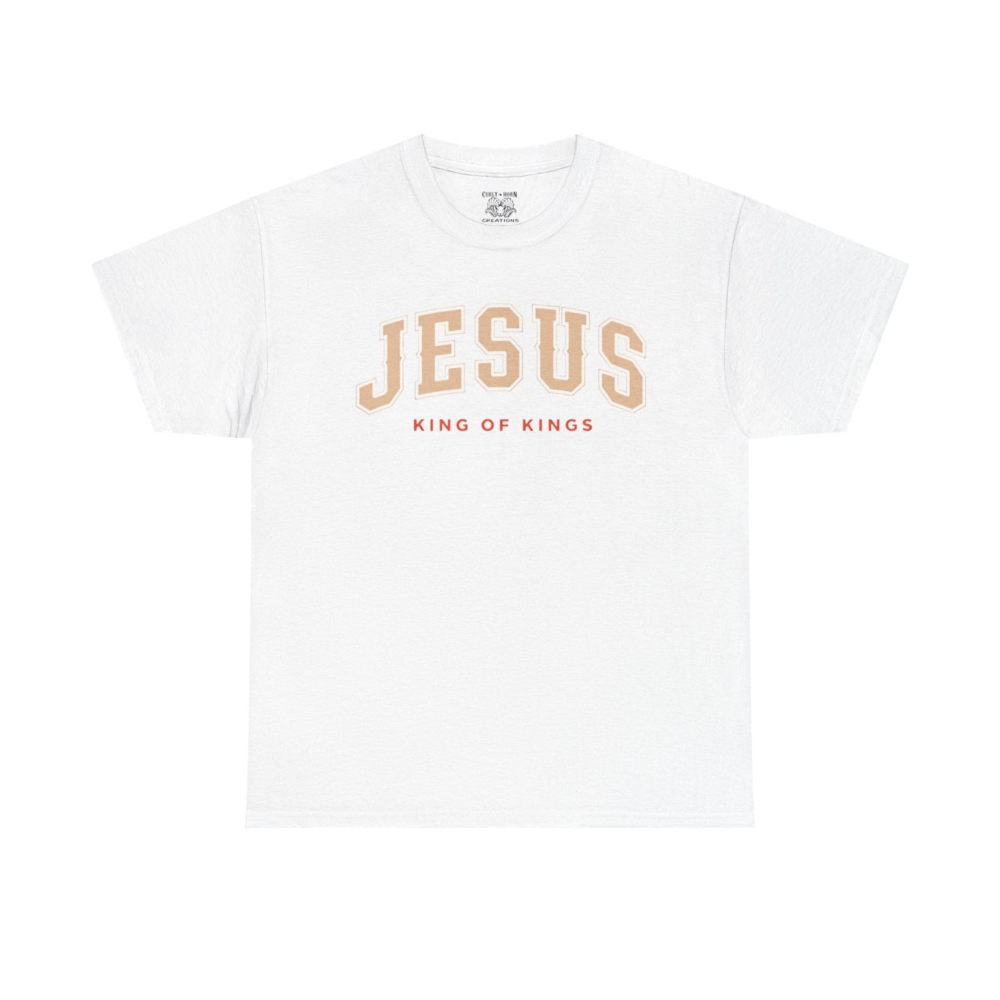 Jesus King of Kings Tee, Christian Apparel, Religious Gift, Faith-Based Shirt, Unisex Cotton Tee, Inspirational Fashion