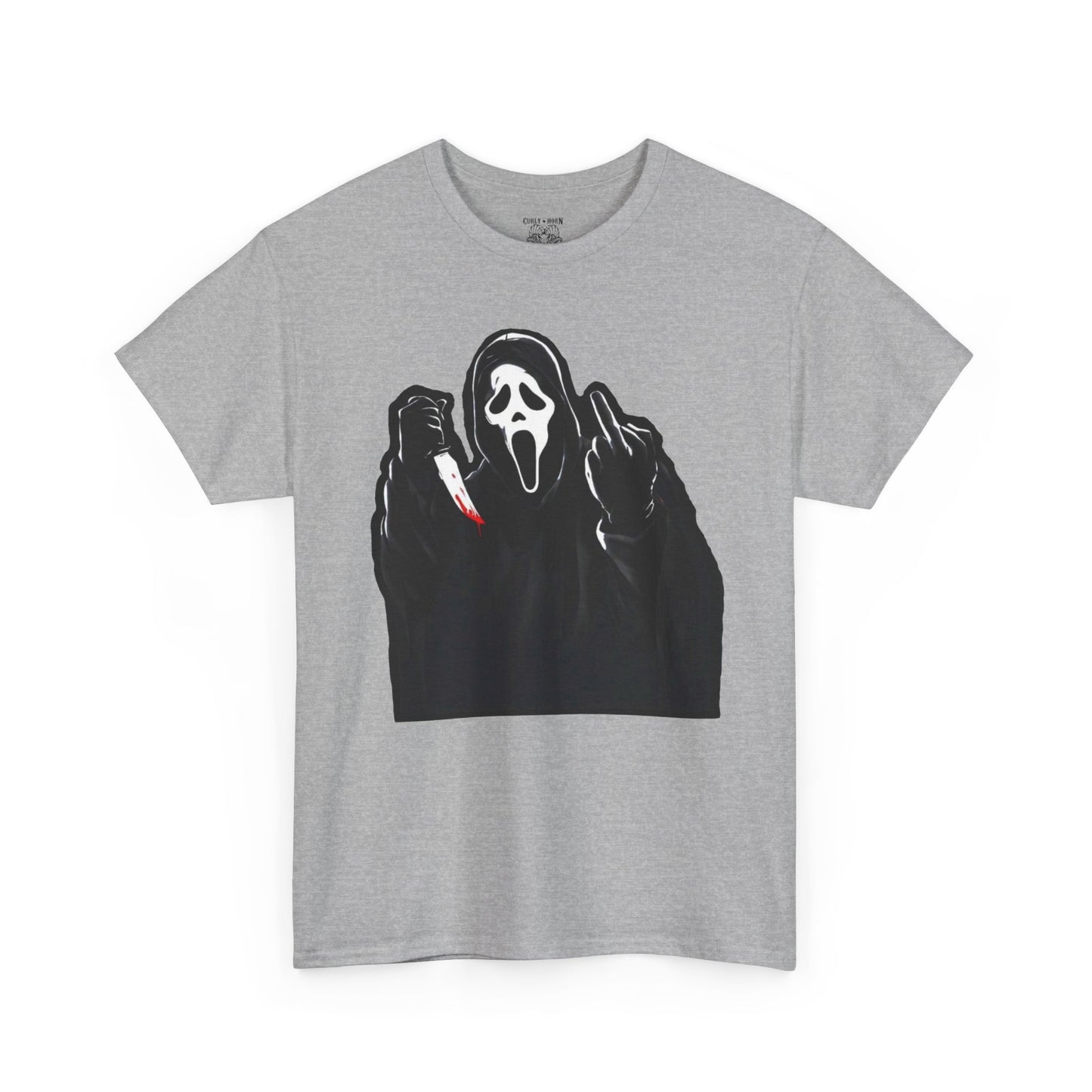 Scream-Inspired Unisex Heavy Cotton Tee | Halloween T-Shirt, Graphic Tee, Horror Movie Merch, Gift for Fans, Casual Wear