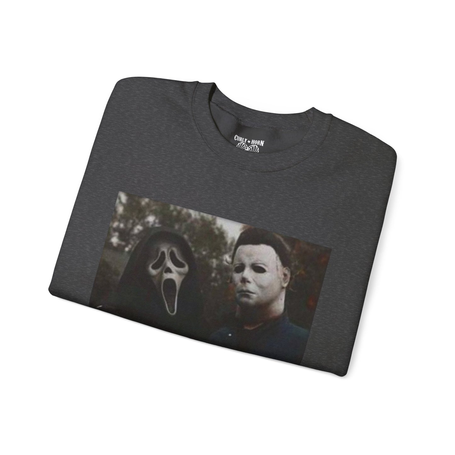 Spooky Horror Movie Sweatshirt, Cozy Fall Apparel, Unisex Crewneck, Halloween Clothing, Movie Night, Scary Vibes, Gift for Horror Fans