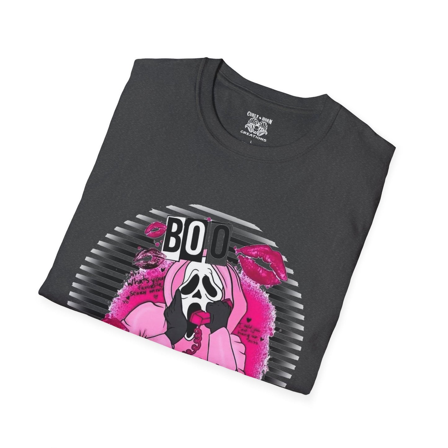 Halloween Ghost Face T-Shirt, Boo You Horror Tee, Unisex Softstyle Tee, Spooky Shirt for Costume Party, Trendy Halloween Apparel