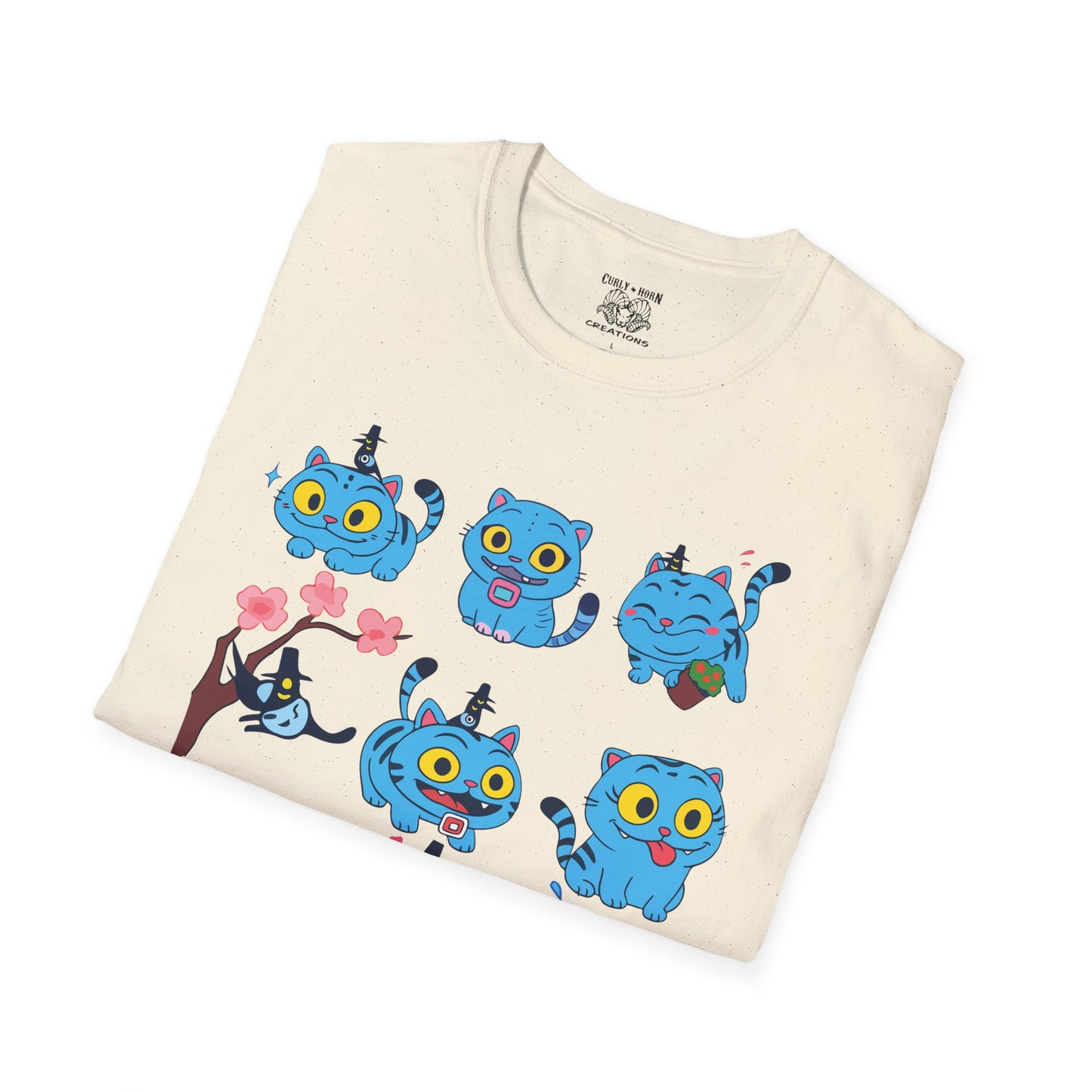 Derpy Cat Graphic T-Shirt, Softstyle Tee, Unisex Shirt for Cat Lovers, Gift for Pet Owners, Fun Casual Wear