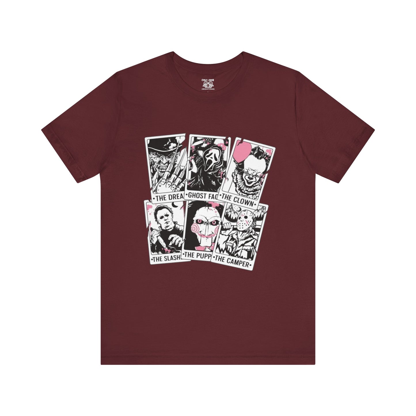 Horror Vibes Graphic Tee, Unisex Short Sleeve Shirt, Perfect for Halloween, Movie Night, Gift for Horror Fans, Casual Wear