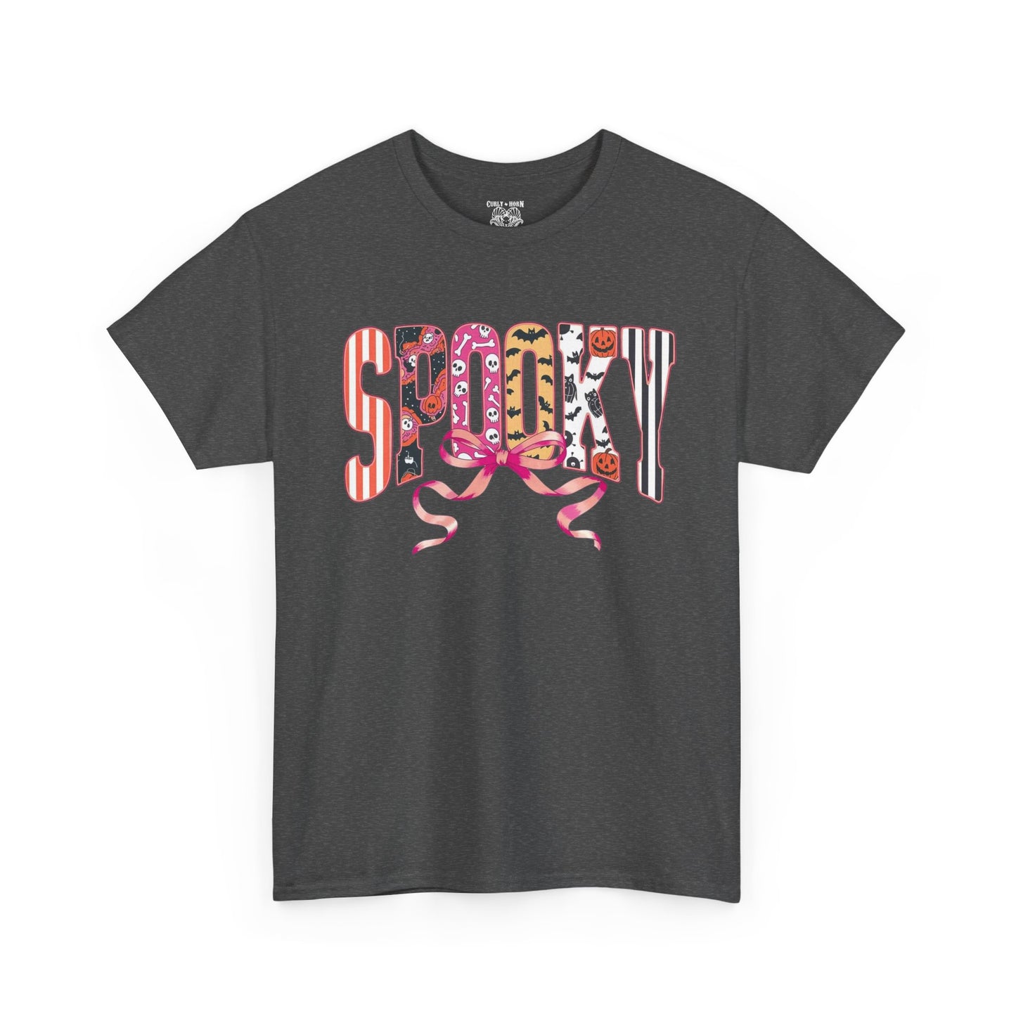 Spooky Unisex Heavy Cotton Tee - Halloween Shirt, Graphic T-Shirt, Soft Cotton Apparel, Festival Wear, Fall Fashion