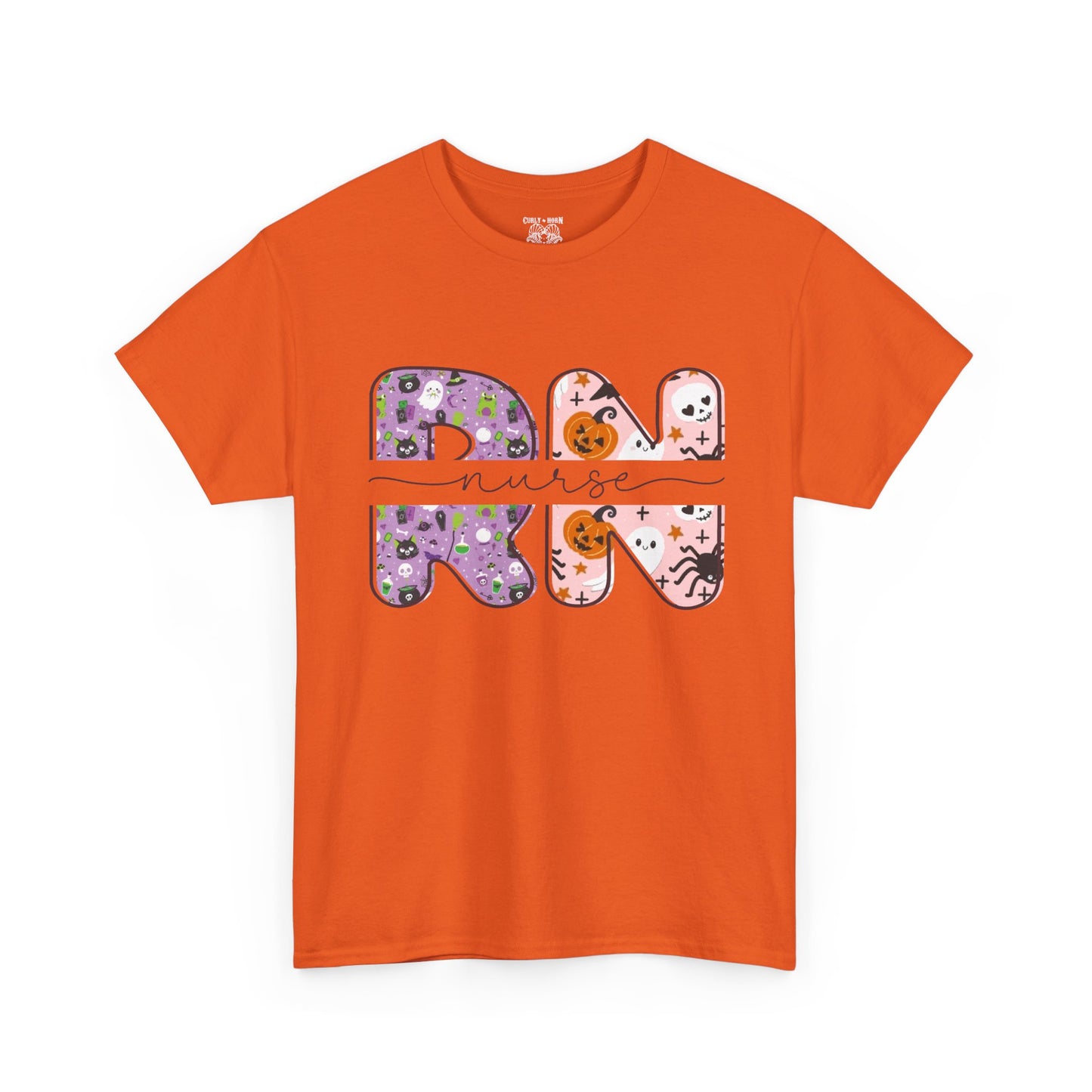 Playful RN Graphic Tee, Unisex Cotton Shirt, Fun Nurse Gift, Casual Wear, Nursing Student Apparel, Halloween Vibe