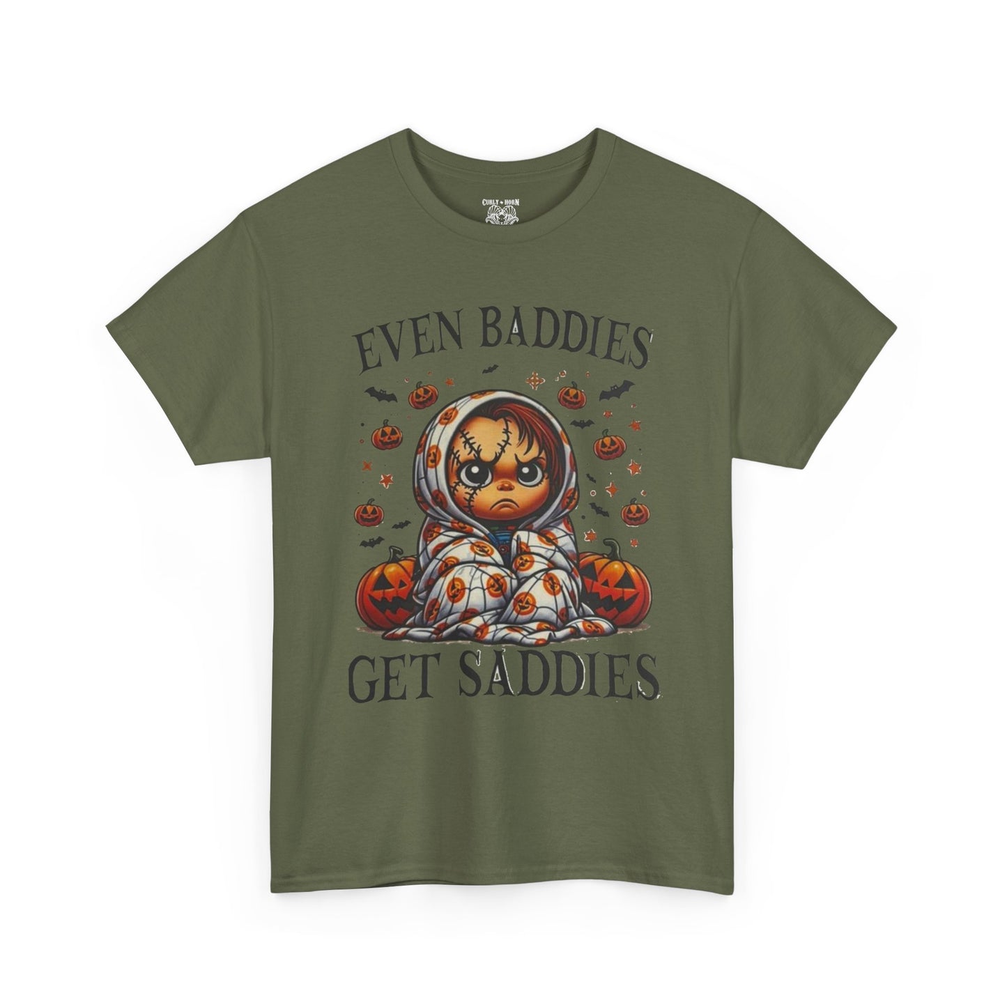Unisex Halloween Graphic Tee, Spooky T-Shirt for Fall, Pumpkin Decor Shirt, Gift for Baddies, Halloween Costume Top, Cute Fall Apparel