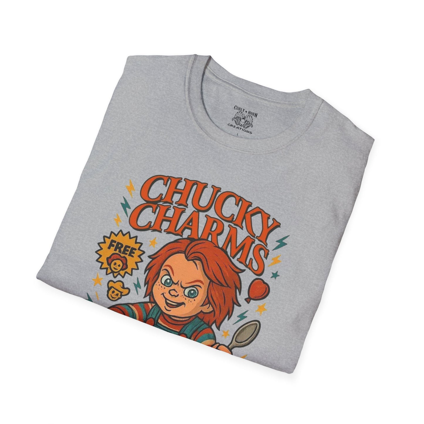 Chucky Charms T-Shirt - Horror Movie Fan Tee, Unisex Funny Shirt, Gift for Occasions, Spooky Aesthetic Apparel