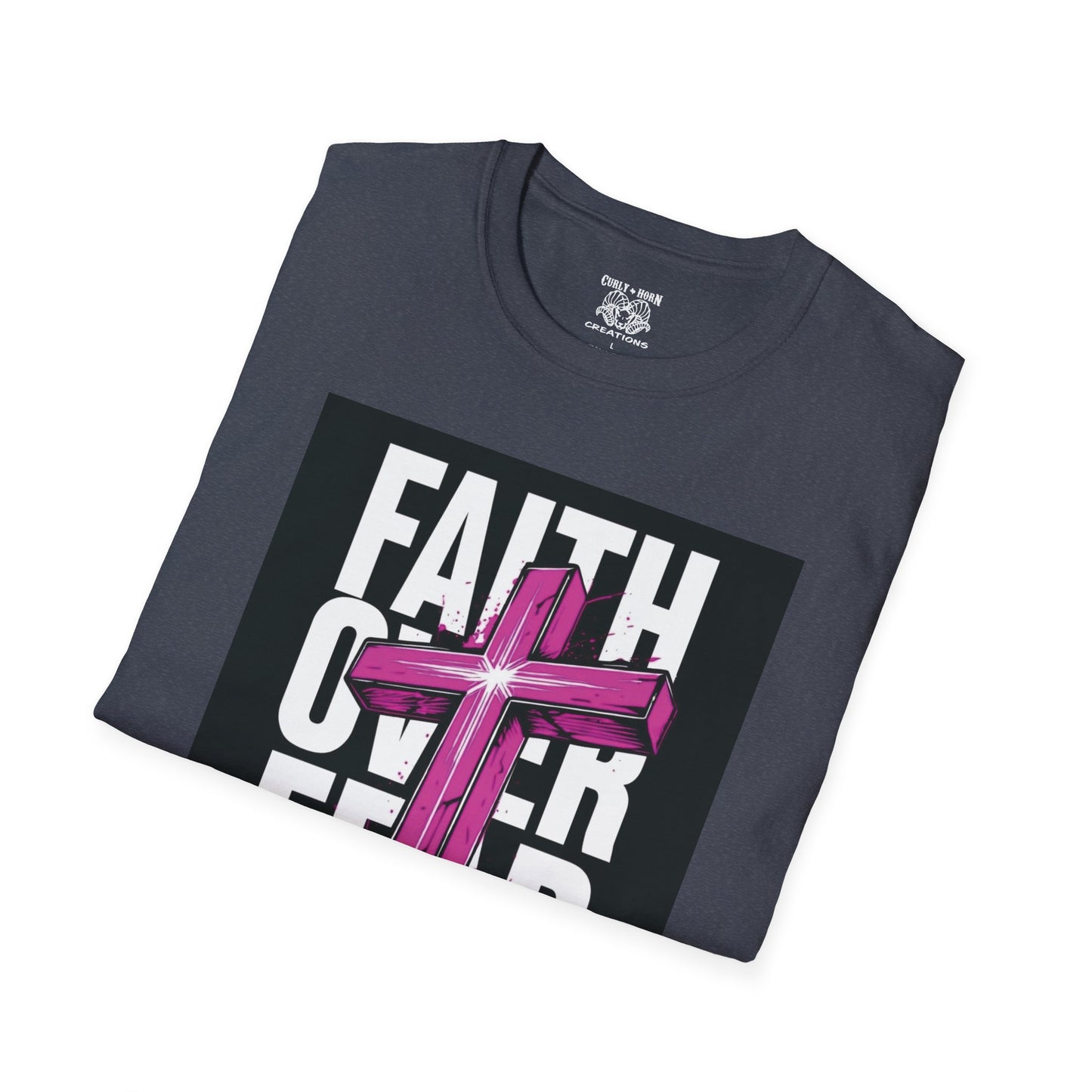 Faith Over Fear Inspirational T-Shirt, Unisex Tee, Spiritual Gift, Christian Apparel, Motivational Graphic Shirt