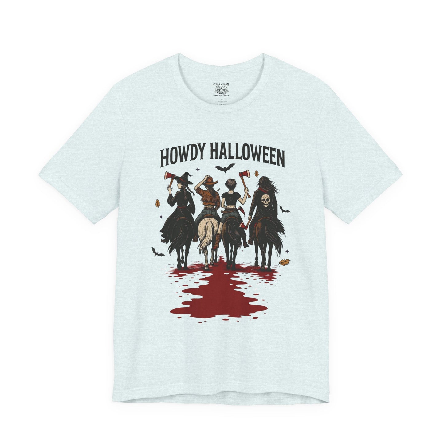 Howdy Halloween Unisex Tee, Spooky Graphic T-Shirt, Fall Festival Shirt, Halloween Costume Top, Casual Fall Wear