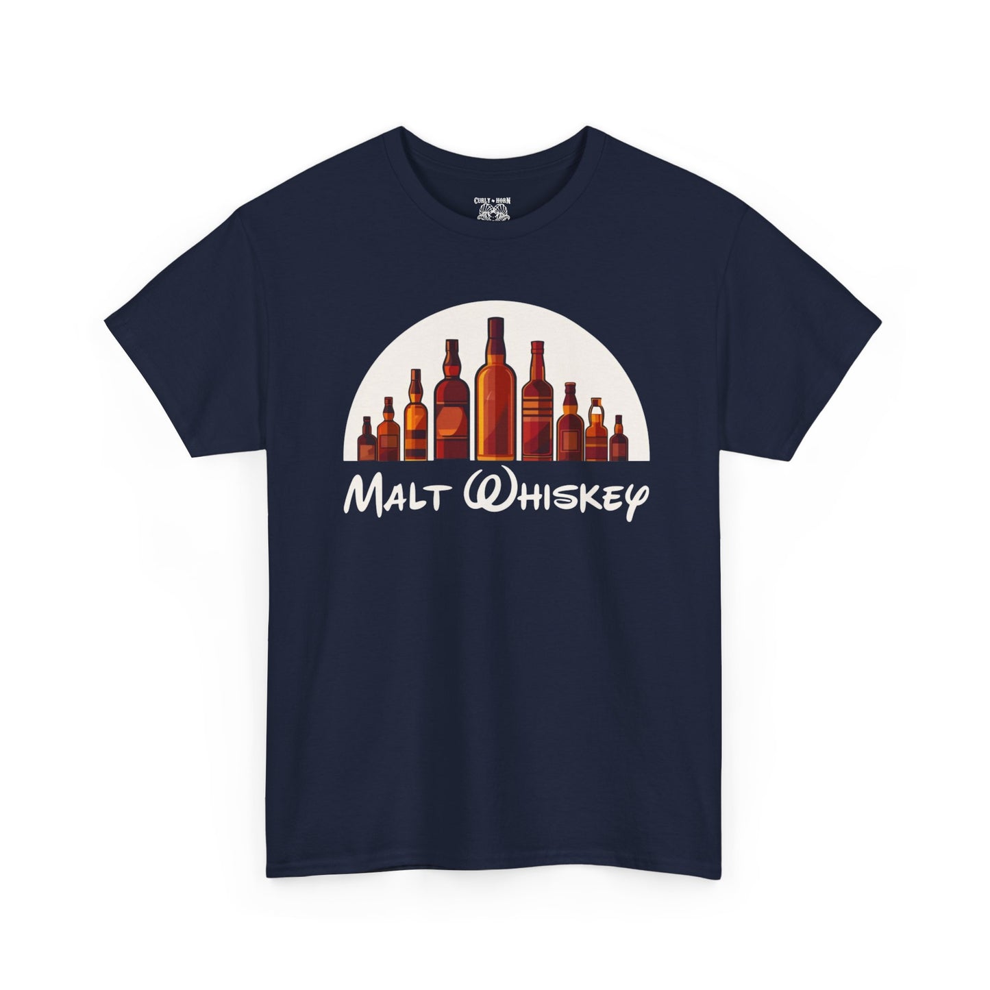 Malt Whiskey Unisex Heavy Cotton Tee, Casual Wear, Gifts for Whiskey Lovers, Graphic Tee, Vintage Style, Everyday Comfort