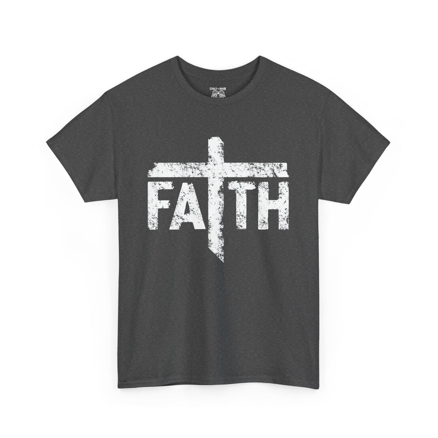 Faith Unisex Heavy Cotton Tee - Inspirational T-Shirt, Casual Wear, Spiritual Gift, Church Apparel, Faith-Based Fashion