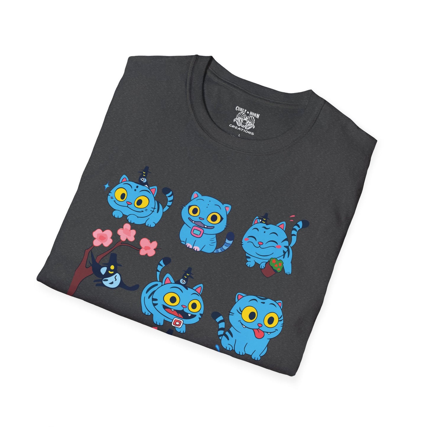 Derpy Cat Graphic T-Shirt, Softstyle Tee, Unisex Shirt for Cat Lovers, Gift for Pet Owners, Fun Casual Wear