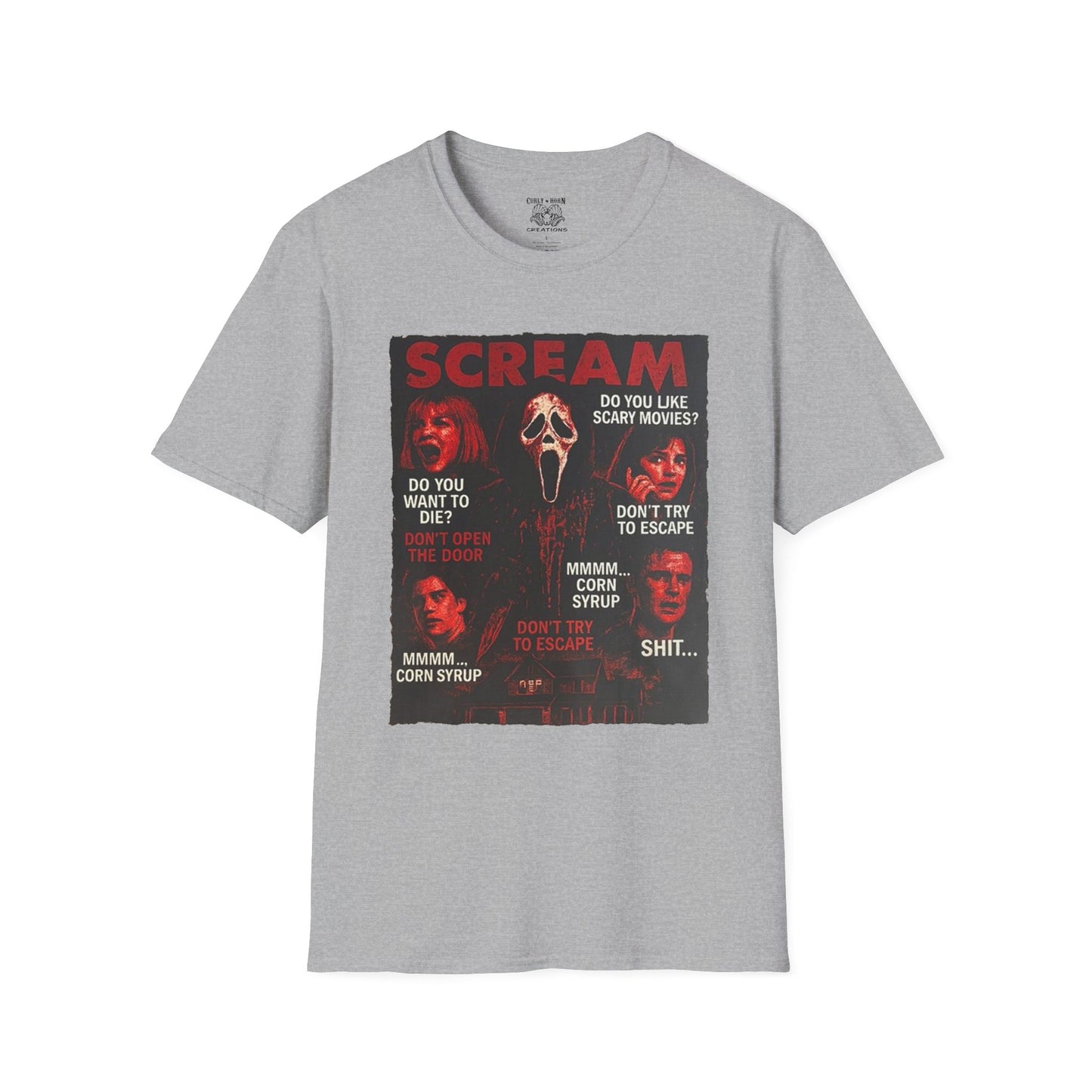 Scream Movie T-Shirt, Horror Tees for Movie Lovers, Unisex Graphic Tee, Halloween Costumes, Scary Movie Gifts