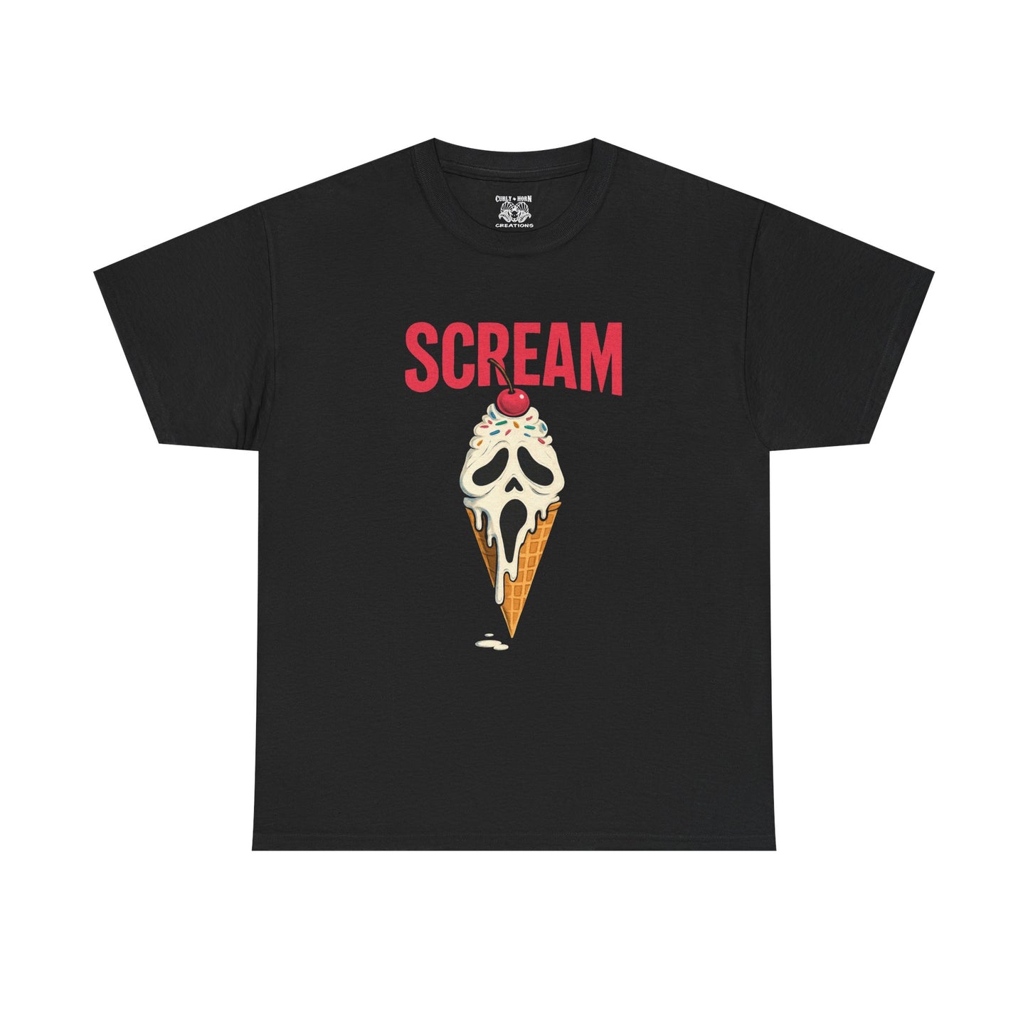 Scream Ice Cream Tee, Funny Summer T-Shirt, Unisex Cotton Top, Novelty Graphic Tee, Perfect Gift for Ice Cream Lovers