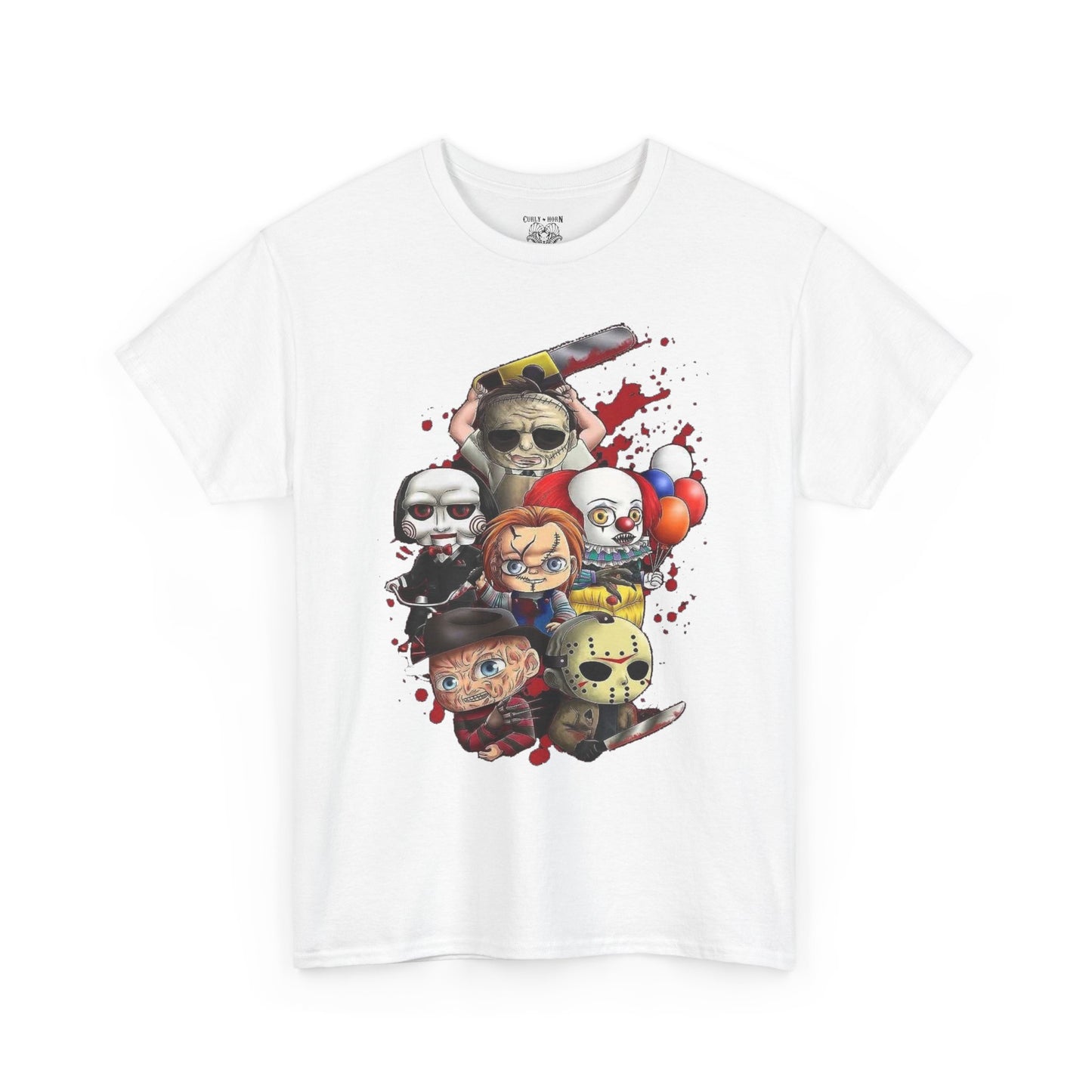 Horror Movie Character Tee, Cute and Creepy Design