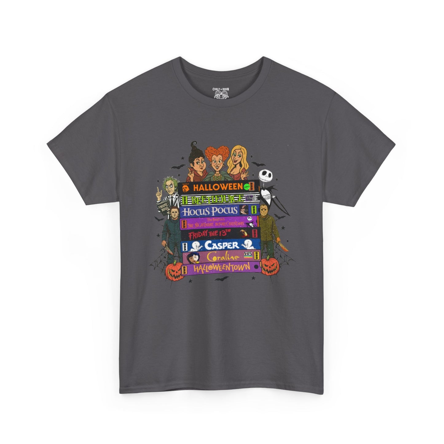 Halloween Themed Unisex Heavy Cotton Tee, Graphic Tee, Book Lovers Gift, Spooky Season Apparel, Fall Fashion, Costume Replacement