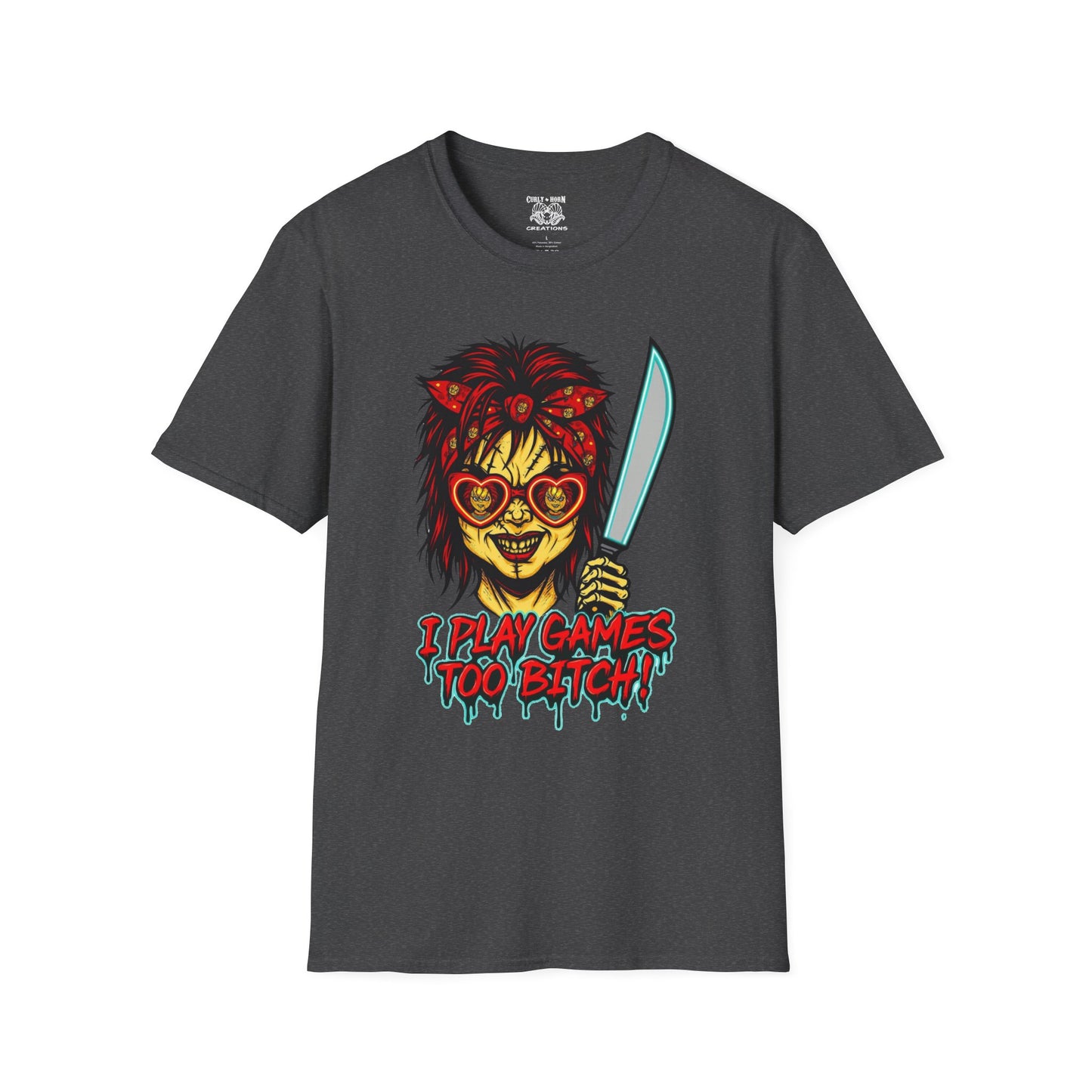 Retro Chucky Horror Game T-Shirt, Gamer Apparel, Unique Gift for Gamers, Halloween Costume, Playful Casual Wear