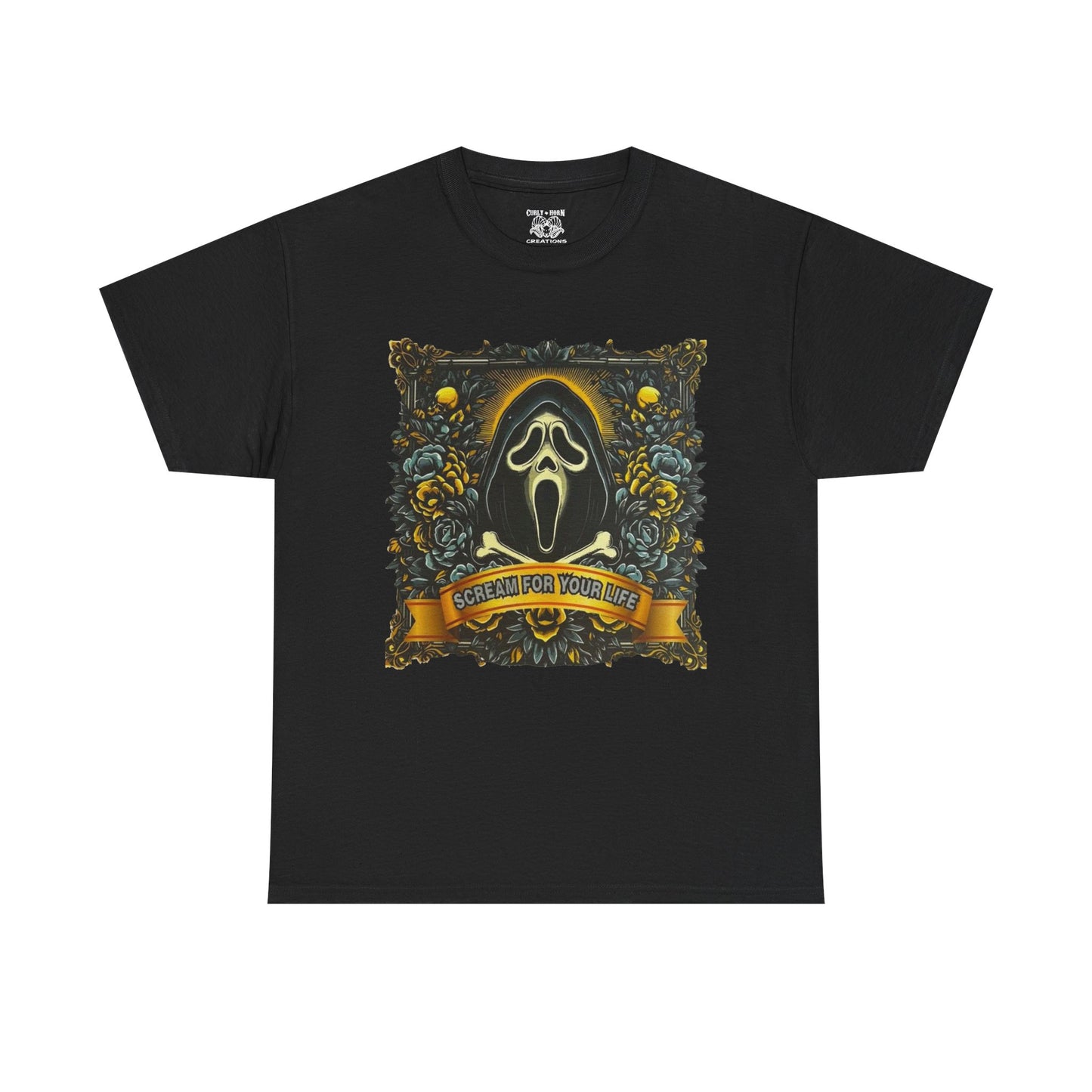 Spooky Graphic Tee, Halloween T-Shirt, Horror Fan Apparel, Unisex Cotton Shirt, Ghost-Inspired Design, Casual Outfit