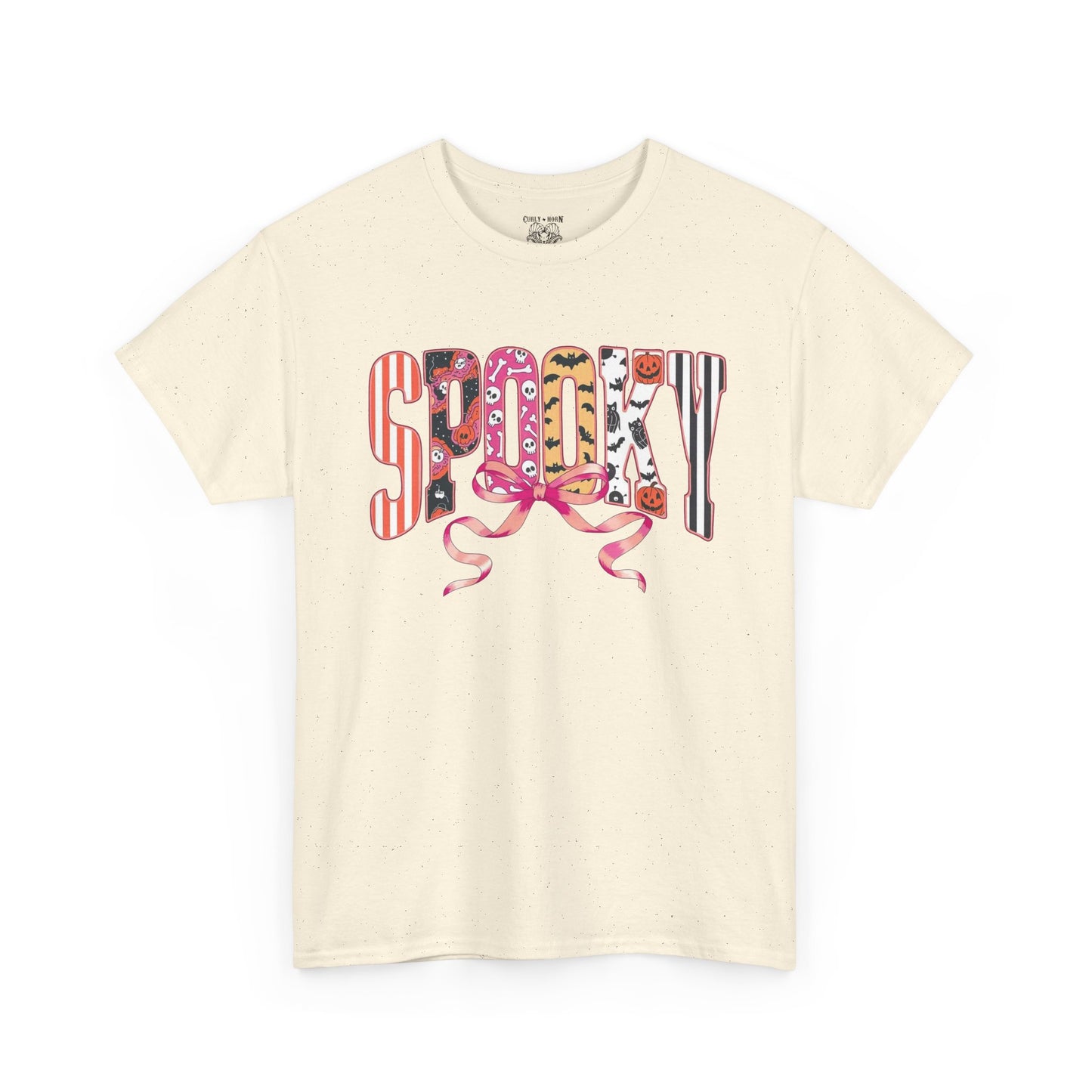 Spooky Unisex Heavy Cotton Tee - Halloween Shirt, Graphic T-Shirt, Soft Cotton Apparel, Festival Wear, Fall Fashion