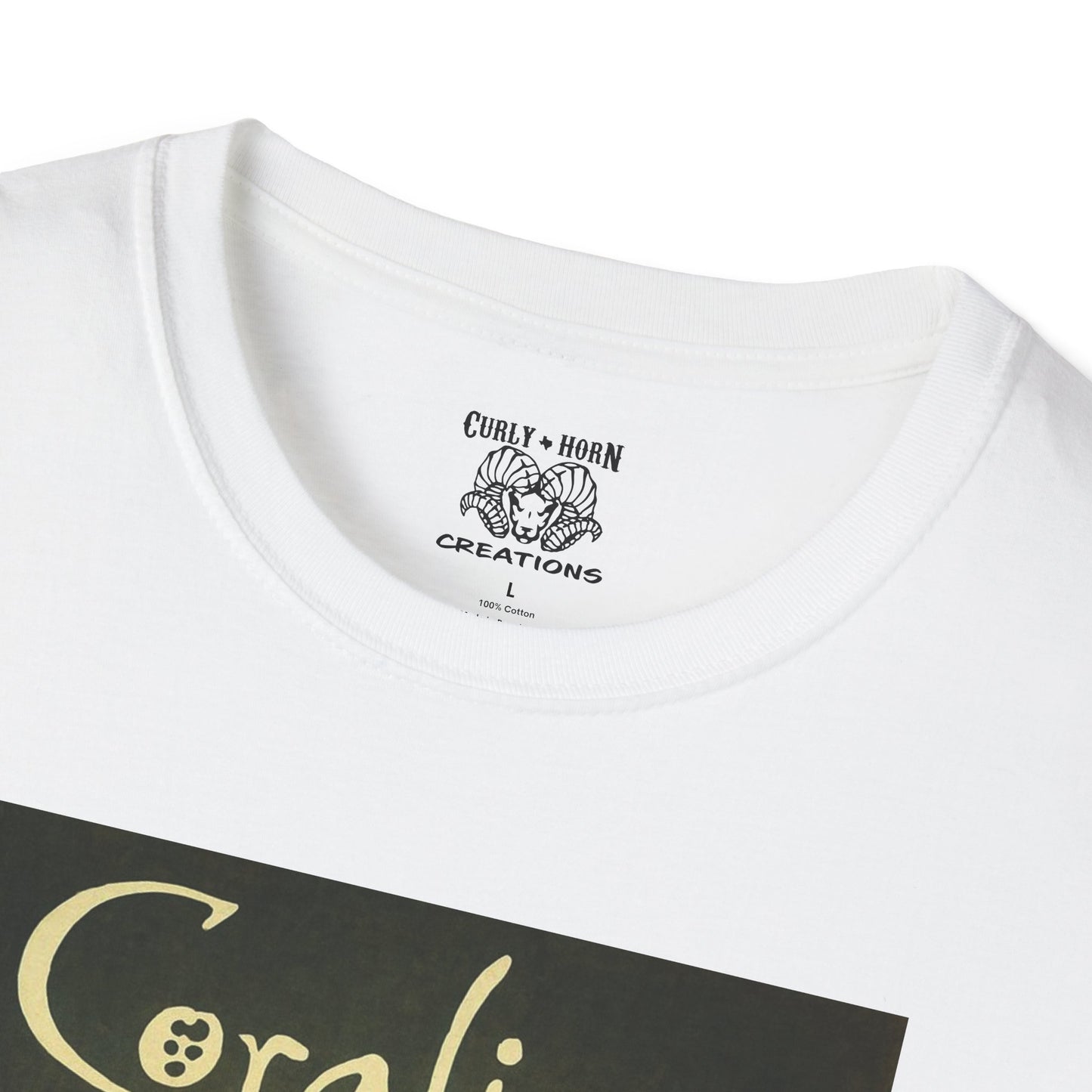 Coraline-Inspired Unisex Softstyle T-Shirt, Cute Graphic Tee, Movie Merch, Unique Gift, Retro Style, Horror Fans, Birthday Present