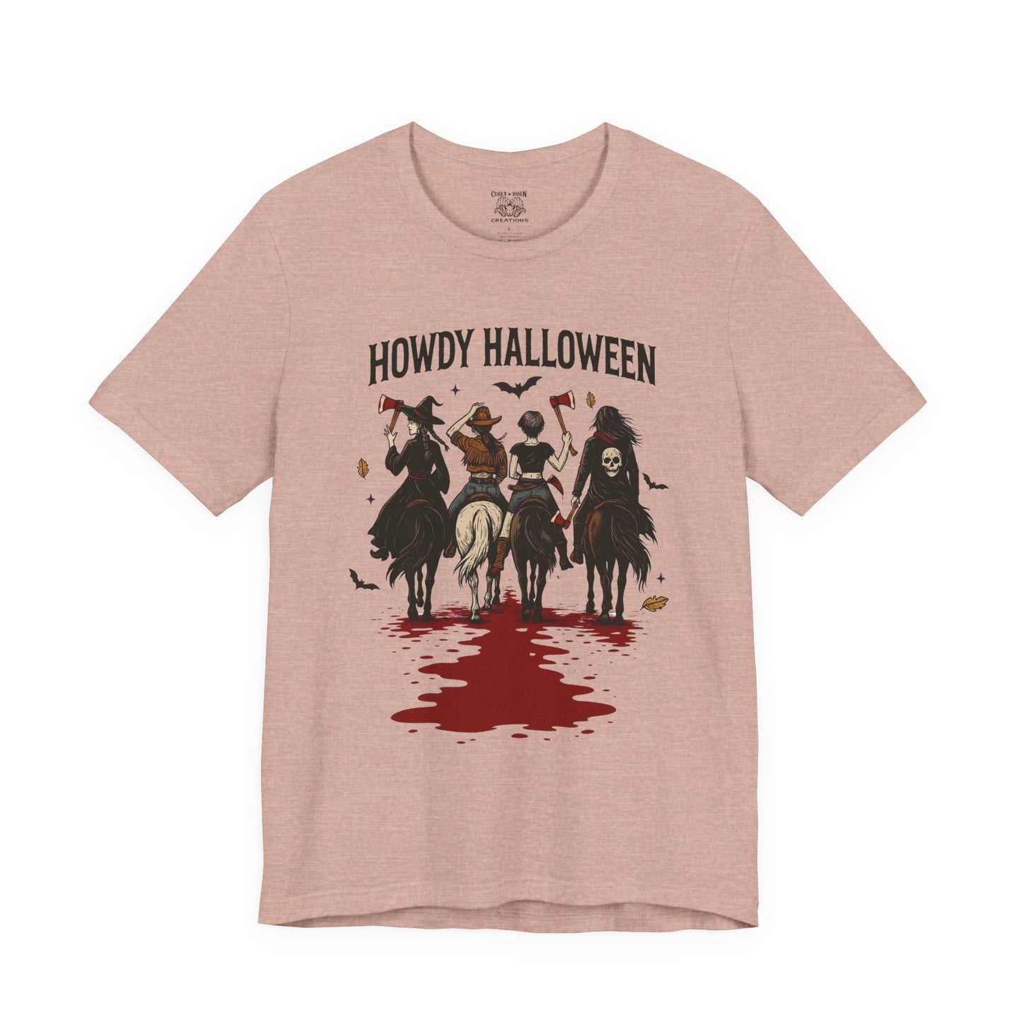 Howdy Halloween Unisex Tee, Spooky Graphic T-Shirt, Fall Festival Shirt, Halloween Costume Top, Casual Fall Wear