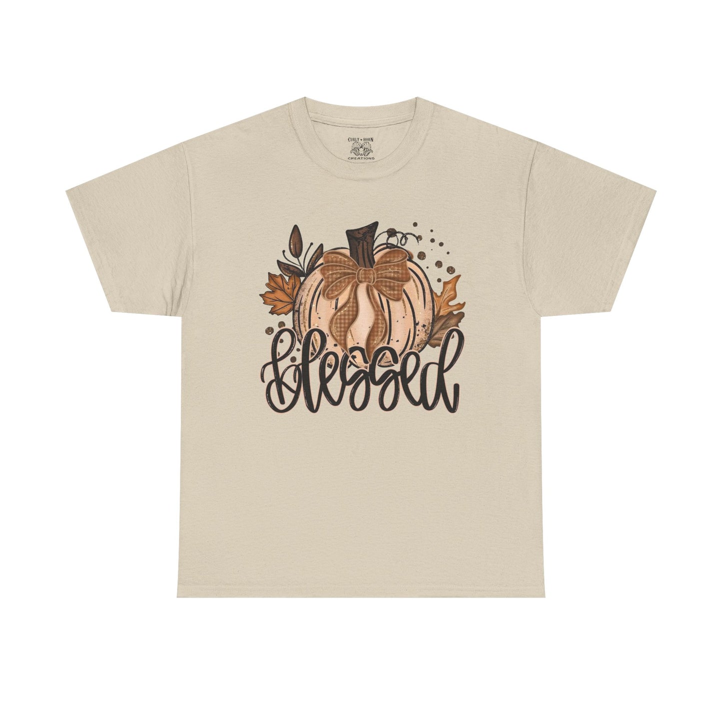 Blessed Pumpkin Tee - Fall Apparel, Thanksgiving Shirt, Autumn Outfit, Gift for Her, Cute Layering Tee