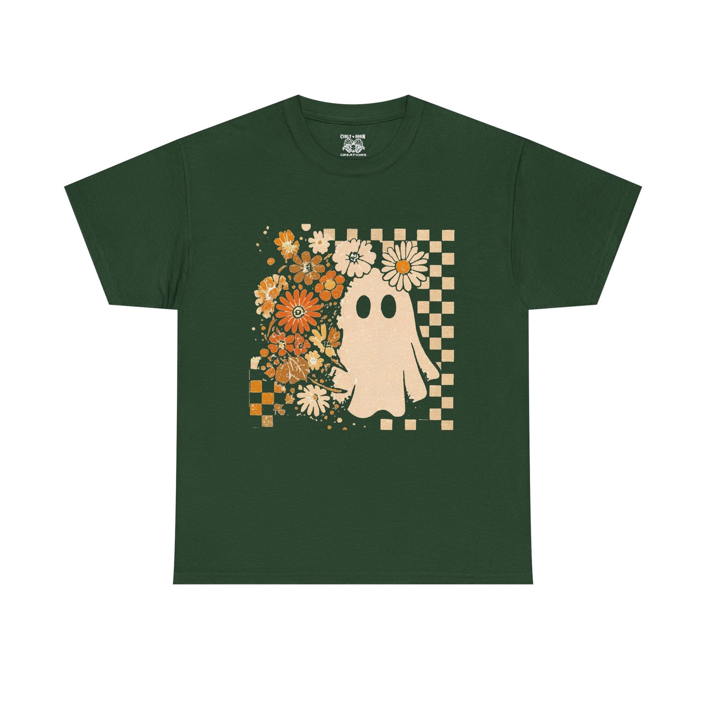 Vintage Ghost Flower Tee, Casual Tee, Unisex T-Shirt, Graphic Tee, Vintage Style Shirt, Unique Gift Idea