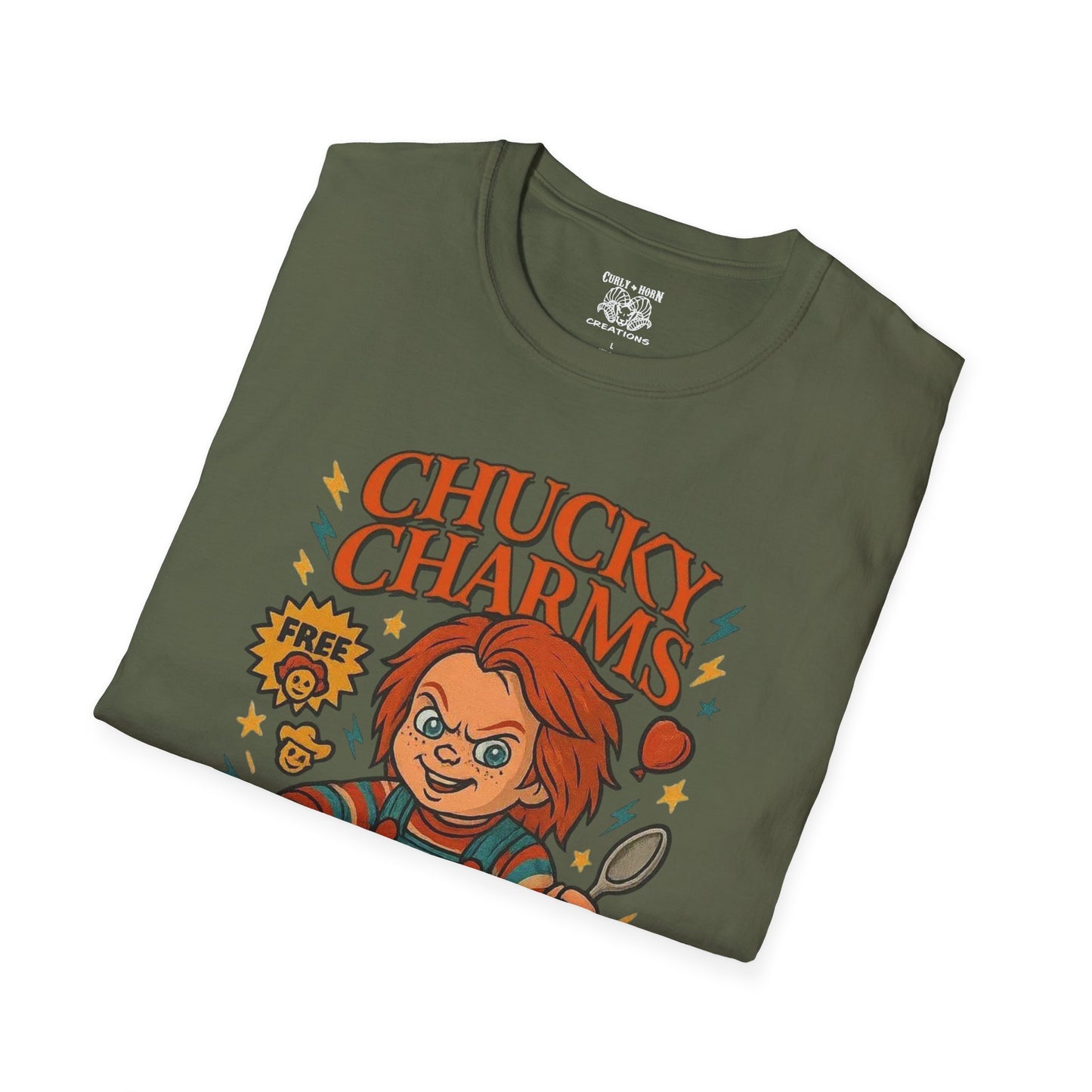 Chucky Charms T-Shirt - Horror Movie Fan Tee, Unisex Funny Shirt, Gift for Occasions, Spooky Aesthetic Apparel