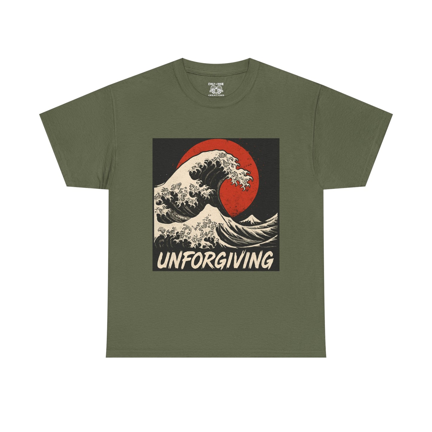 Unforgiving Wave Graphic Tee, Ocean Lover Shirt, Casual Unisex Tee, Art Inspired T-Shirt, Unique Beach Wear