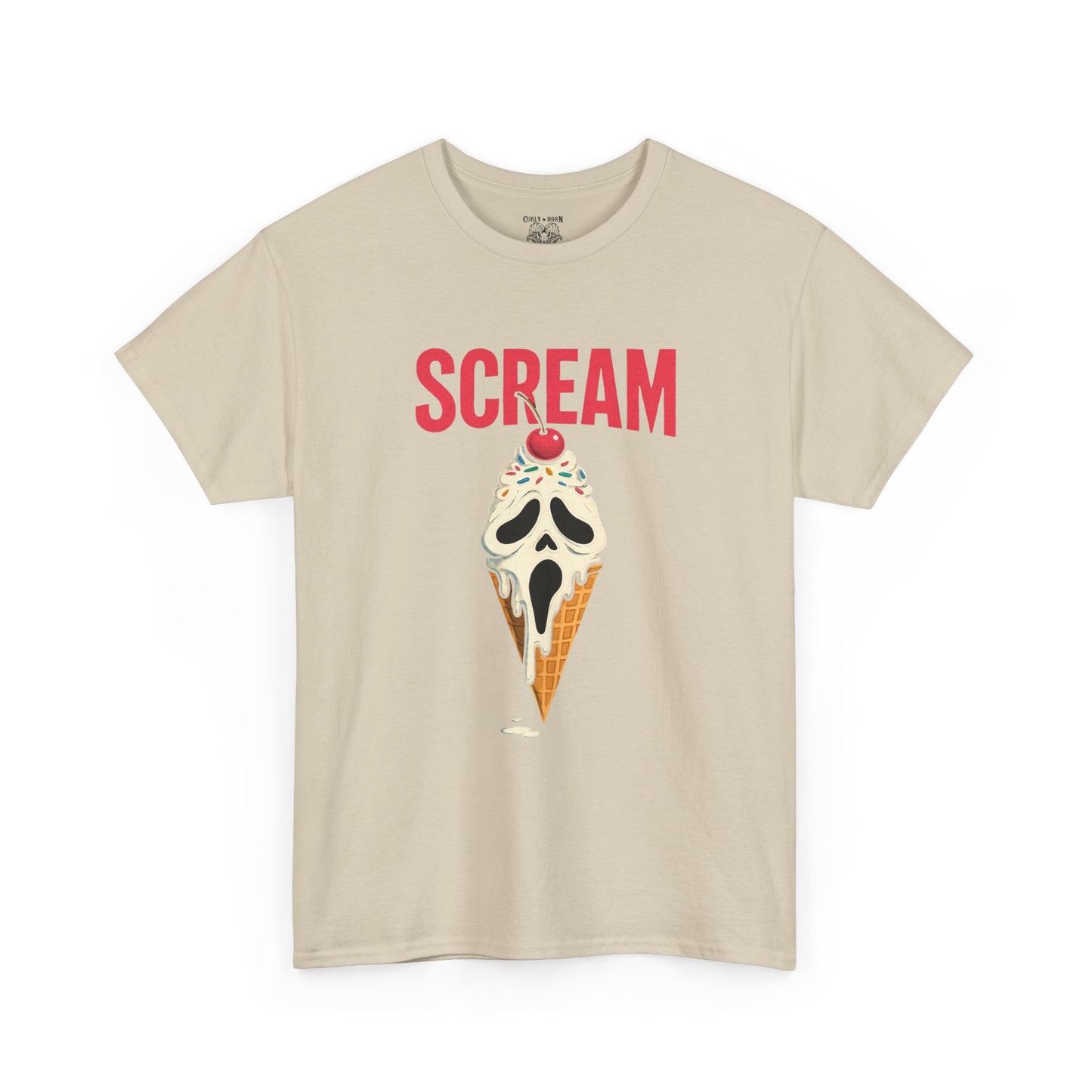 Scream Ice Cream Tee, Funny Summer T-Shirt, Unisex Cotton Top, Novelty Graphic Tee, Perfect Gift for Ice Cream Lovers