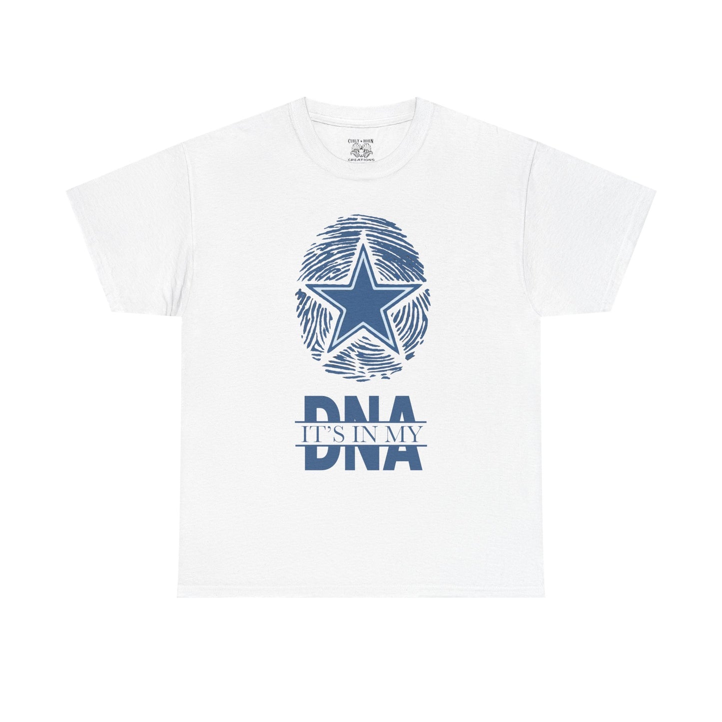 Unisex Heavy Cotton Tee with Star and DNA Design, Casual Tee for Everyday Wear, Great Gift for Birthdays, Holidays, and Celebrations