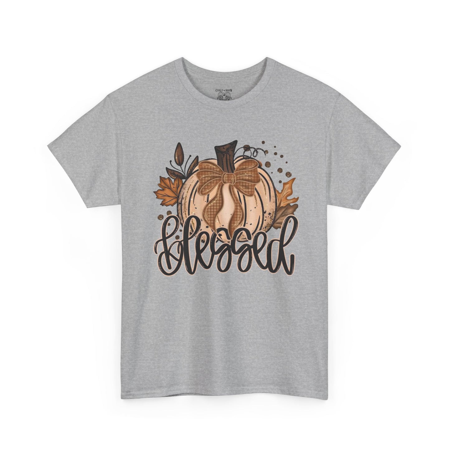 Blessed Pumpkin Tee - Fall Apparel, Thanksgiving Shirt, Autumn Outfit, Gift for Her, Cute Layering Tee