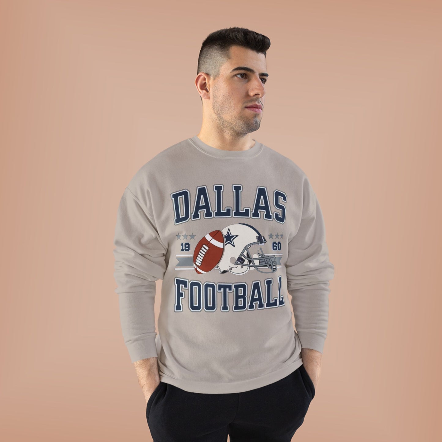 Dallas Football Unisex EcoSmart® Crewneck Sweatshirt, Perfect Gift for Sports Fans, Game Day Outfit, Christmas Gift, Fan Apparel