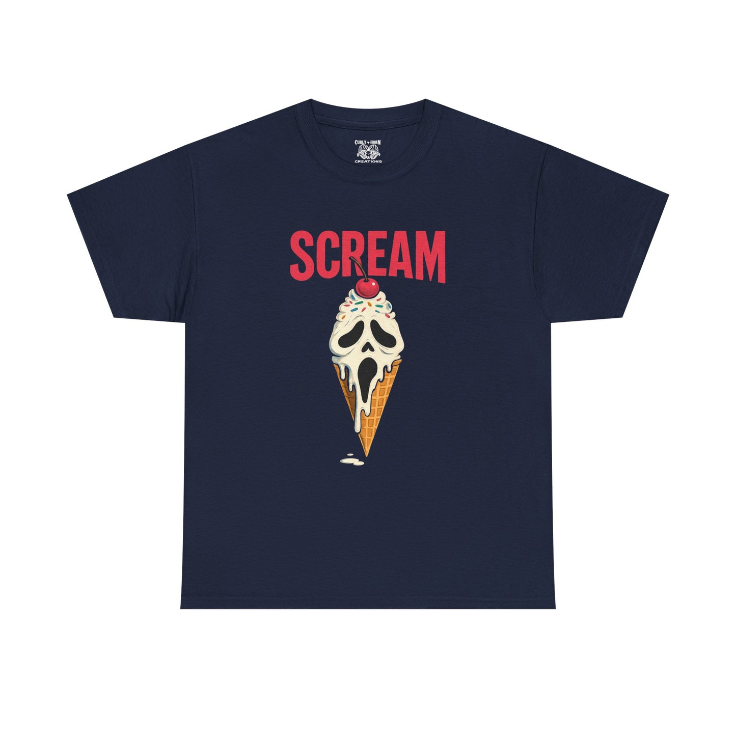 Scream Ice Cream Tee, Funny Summer T-Shirt, Unisex Cotton Top, Novelty Graphic Tee, Perfect Gift for Ice Cream Lovers