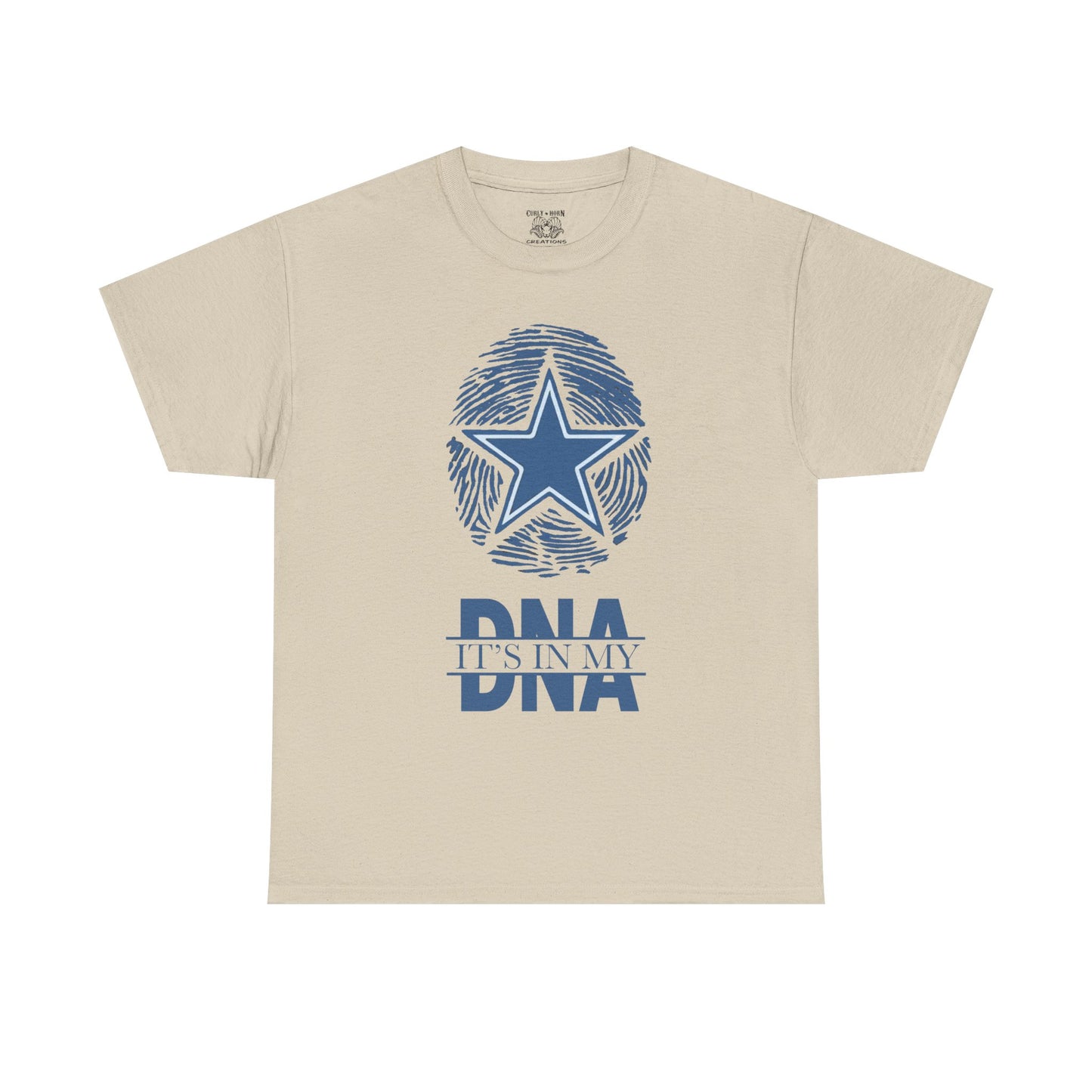 Unisex Heavy Cotton Tee with Star and DNA Design, Casual Tee for Everyday Wear, Great Gift for Birthdays, Holidays, and Celebrations