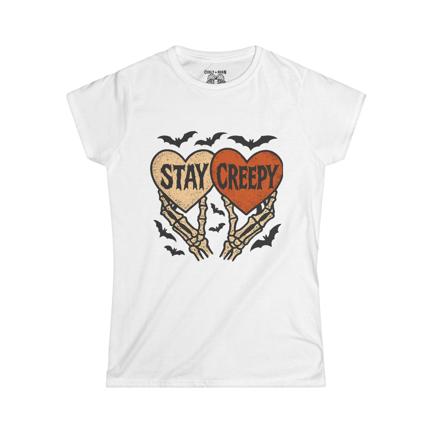 Stay Creepy Women's Tee | Halloween Gift, Spooky Style, Casual Outfit, Unique Graphic Top, Fun Statement Shirt