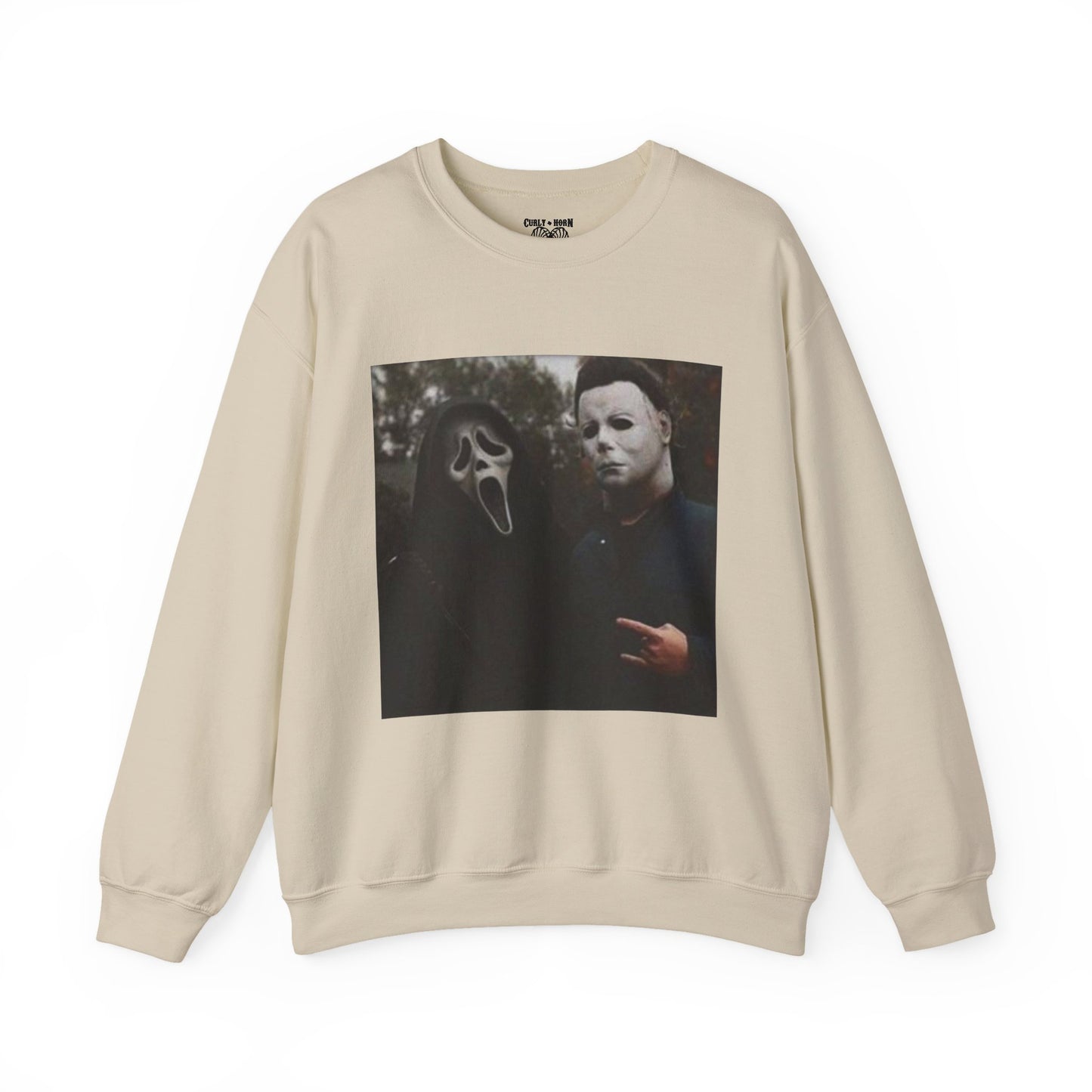 Spooky Horror Movie Sweatshirt, Cozy Fall Apparel, Unisex Crewneck, Halloween Clothing, Movie Night, Scary Vibes, Gift for Horror Fans