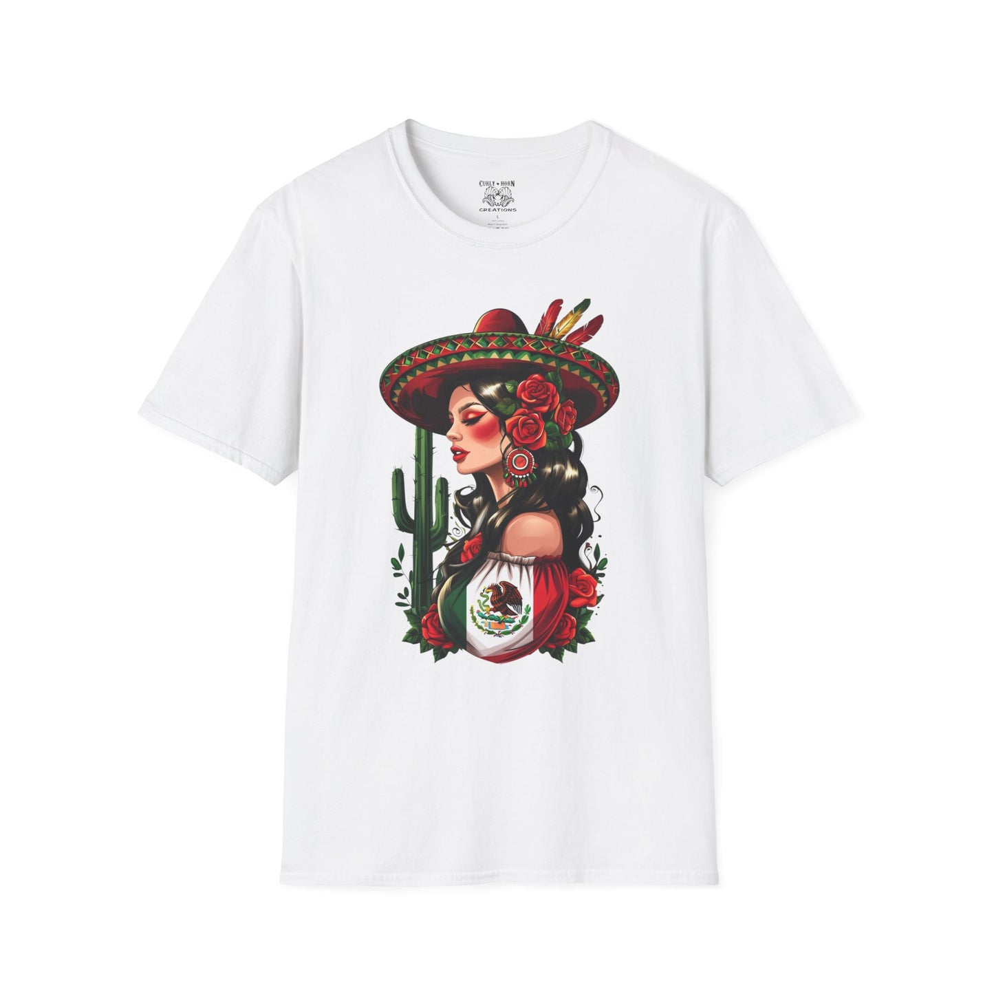 Mexican Woman Design Unisex T-Shirt, Celebrate Mexican Culture, Great for Festivals, Cinco de Mayo, Gift for Her