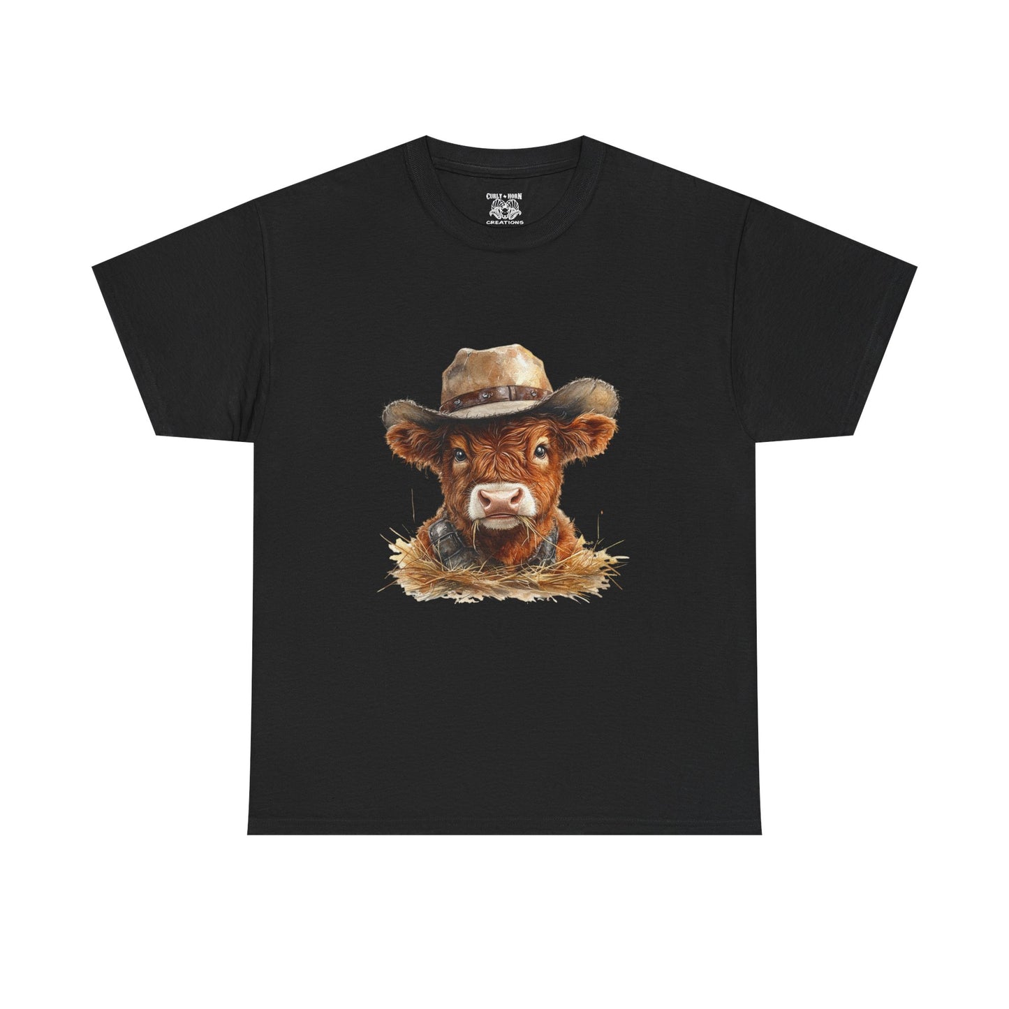 Cowboy Cow Unisex Tee, Funny Farm Animal Shirt, Gift for Farmers, Casual Wear, Country Life Tee, Birthday Present