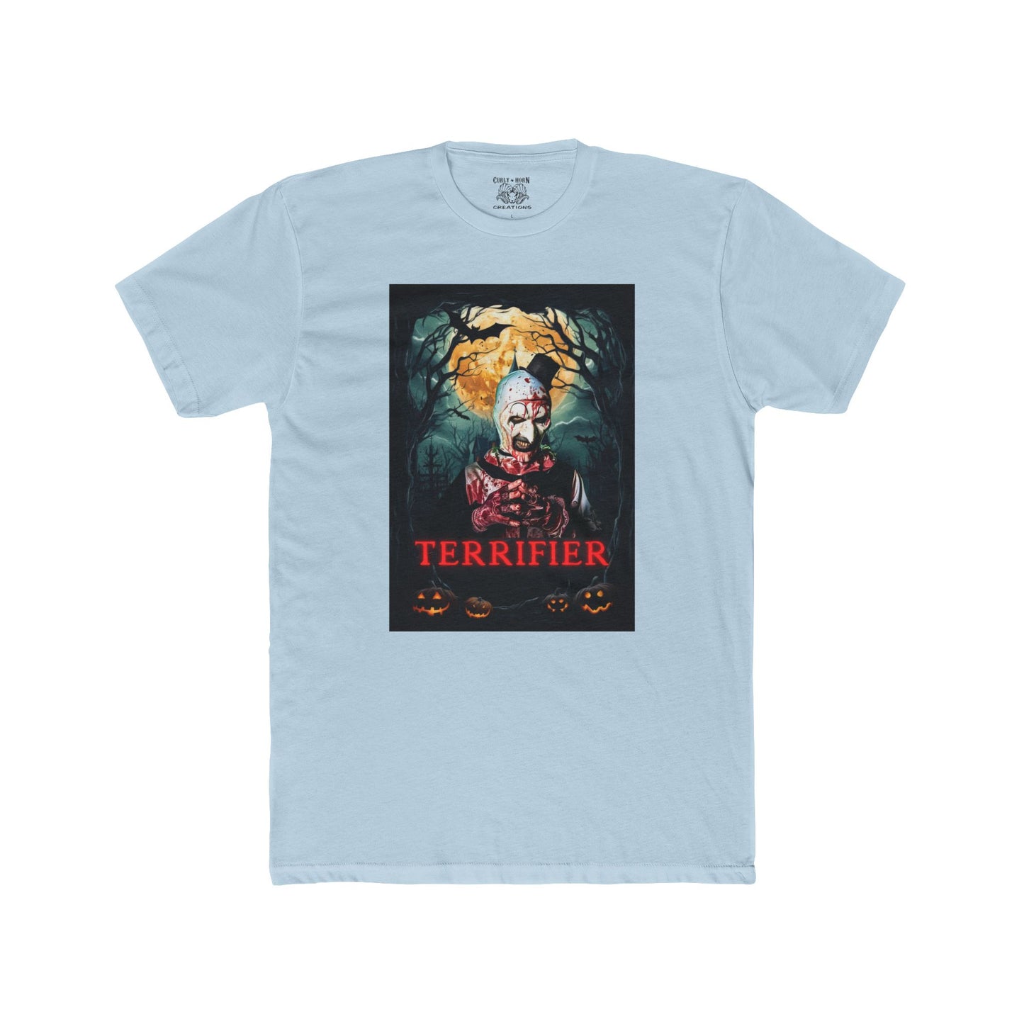 Terrifier Unisex Cotton Crew Tee, Horror Movie T-Shirt, Halloween Apparel, Graphic Tee for Fans, Spooky Gift Idea