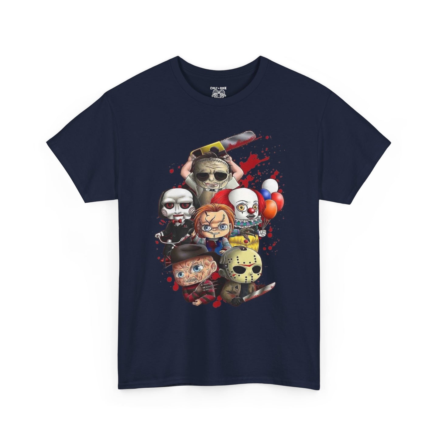 Horror Movie Character Tee, Cute and Creepy Design