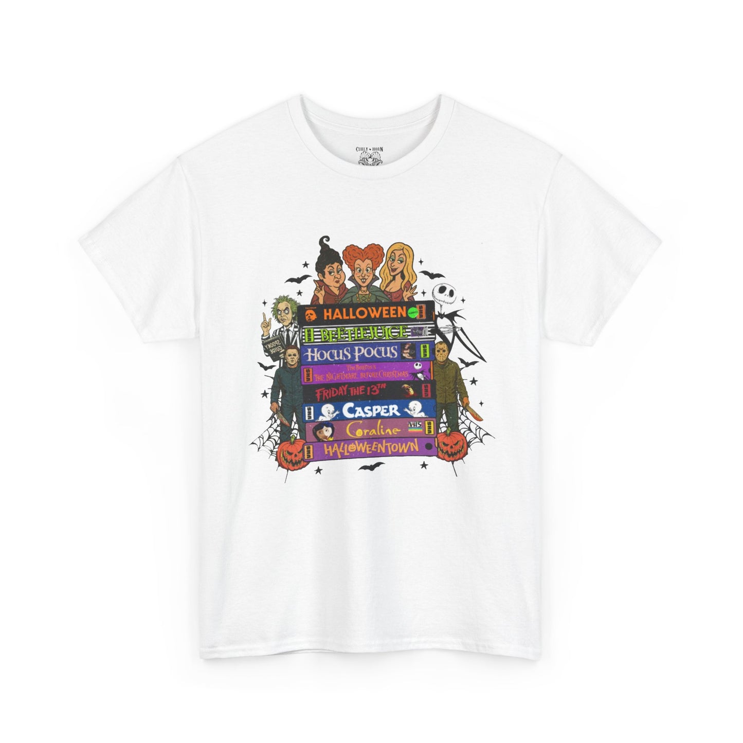 Halloween Themed Unisex Heavy Cotton Tee, Graphic Tee, Book Lovers Gift, Spooky Season Apparel, Fall Fashion, Costume Replacement