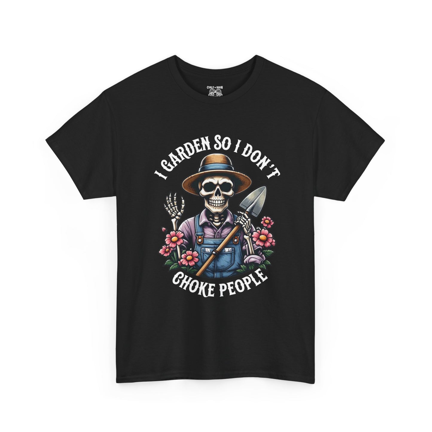 Gardening Humor Tee: I Garden So I Don't Choke People, Funny Shirt, Gift for Gardeners, Unisex Cotton T-Shirt, Plant Lover Apparel