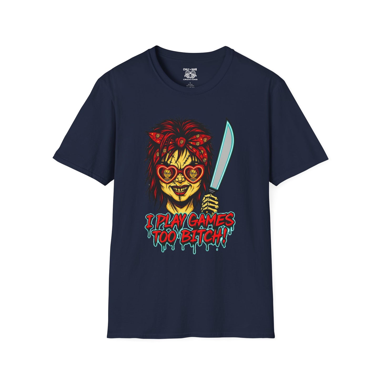 Retro Chucky Horror Game T-Shirt, Gamer Apparel, Unique Gift for Gamers, Halloween Costume, Playful Casual Wear