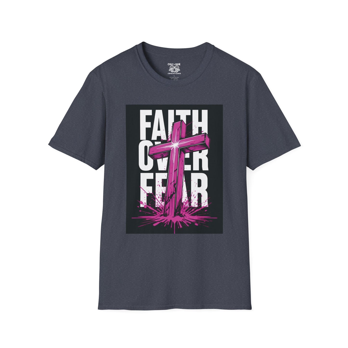 Faith Over Fear Inspirational T-Shirt, Unisex Tee, Spiritual Gift, Christian Apparel, Motivational Graphic Shirt