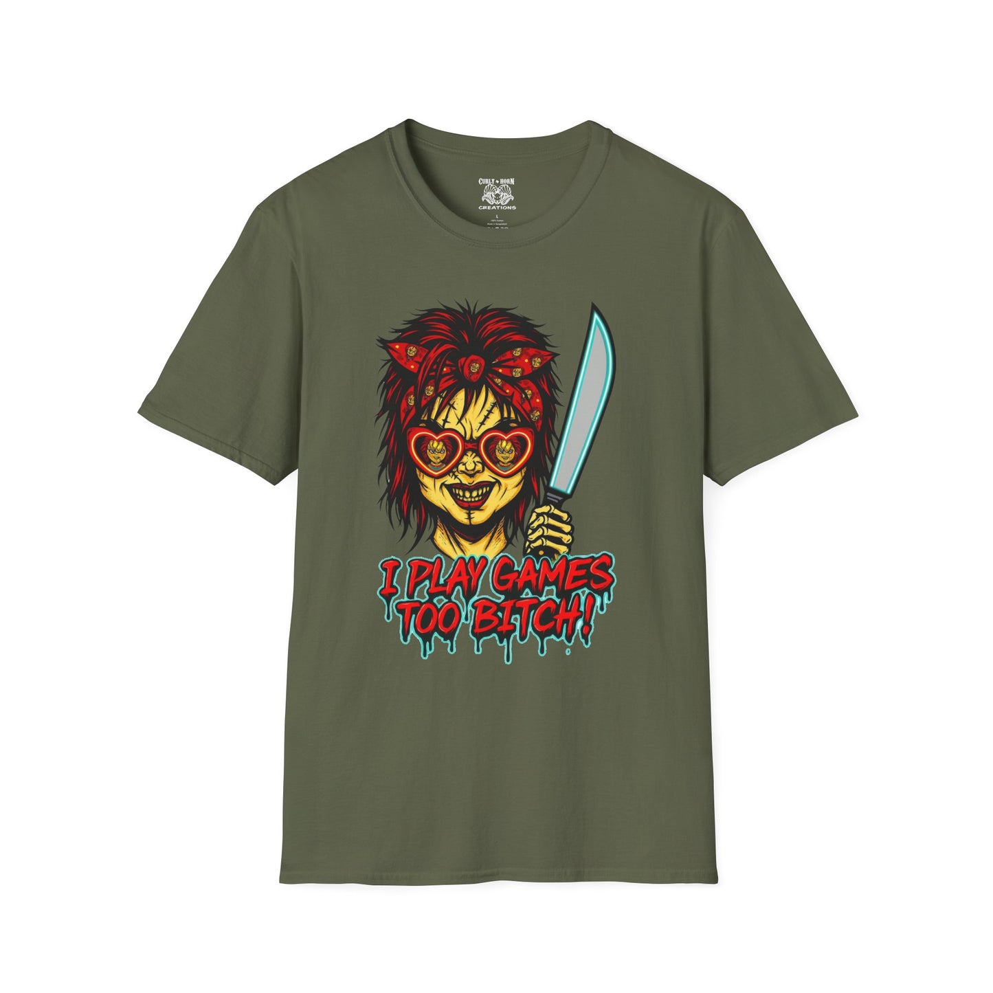 Retro Chucky Horror Game T-Shirt, Gamer Apparel, Unique Gift for Gamers, Halloween Costume, Playful Casual Wear