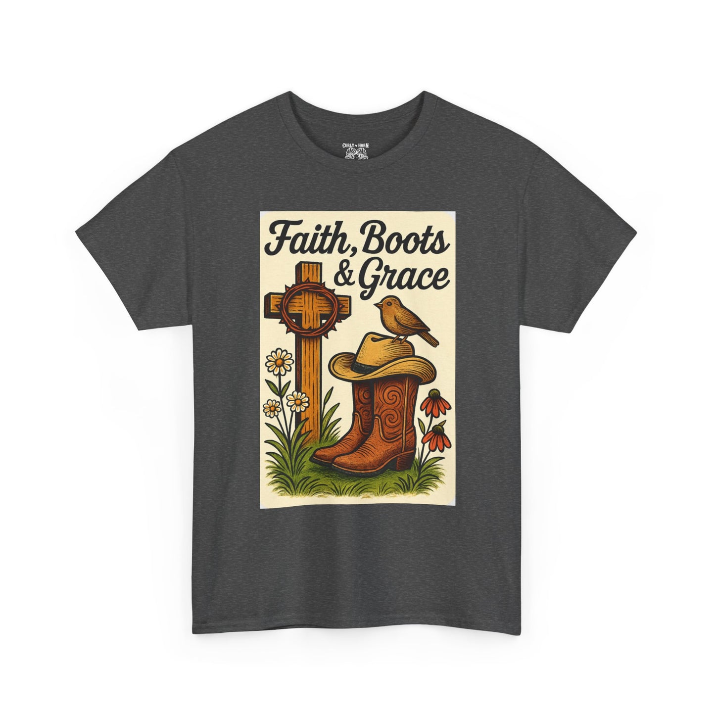 Faith, Boots & Grace Unisex Tee - Country Style, Inspirational Gift, Western Fashion, Outdoor Wear, Everyday Comfort
