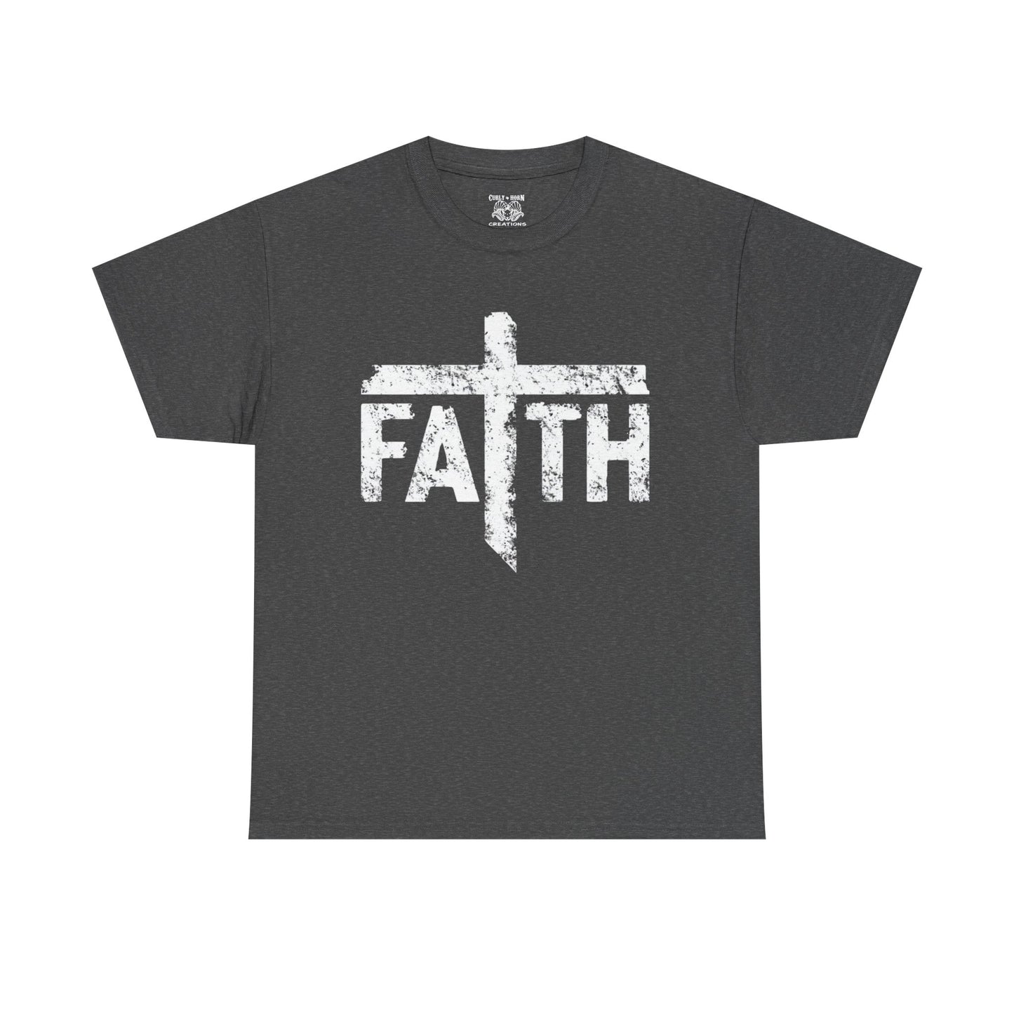 Faith Unisex Heavy Cotton Tee - Inspirational T-Shirt, Casual Wear, Spiritual Gift, Church Apparel, Faith-Based Fashion